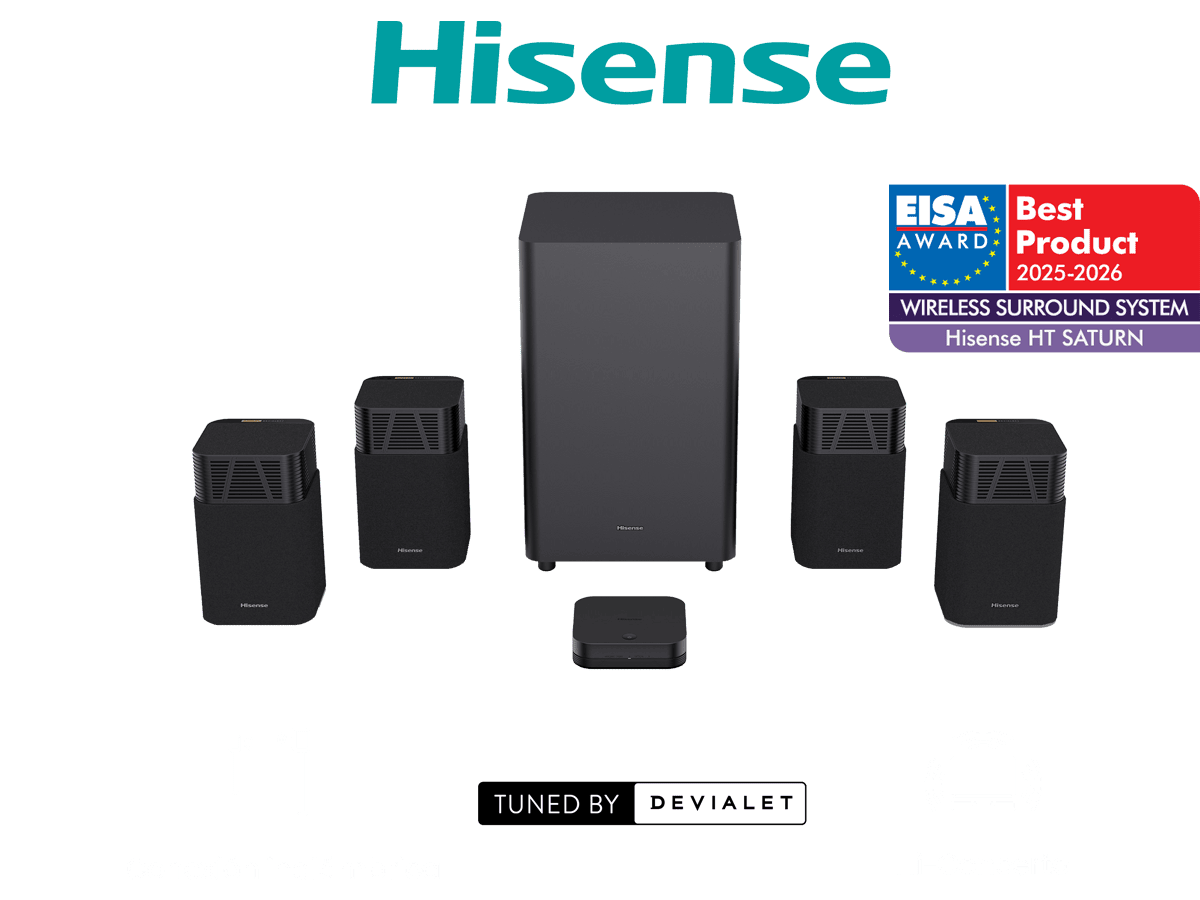 Hisense HT - Saturn - Sistema de cine en casa 4.1.2, 13 altavoces, Subwoofer