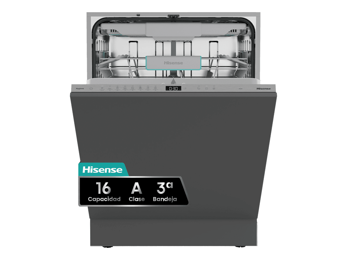 HV16A - Lavavajillas 60Cm De Integración, Clase A, Capacidad 16 Serv.