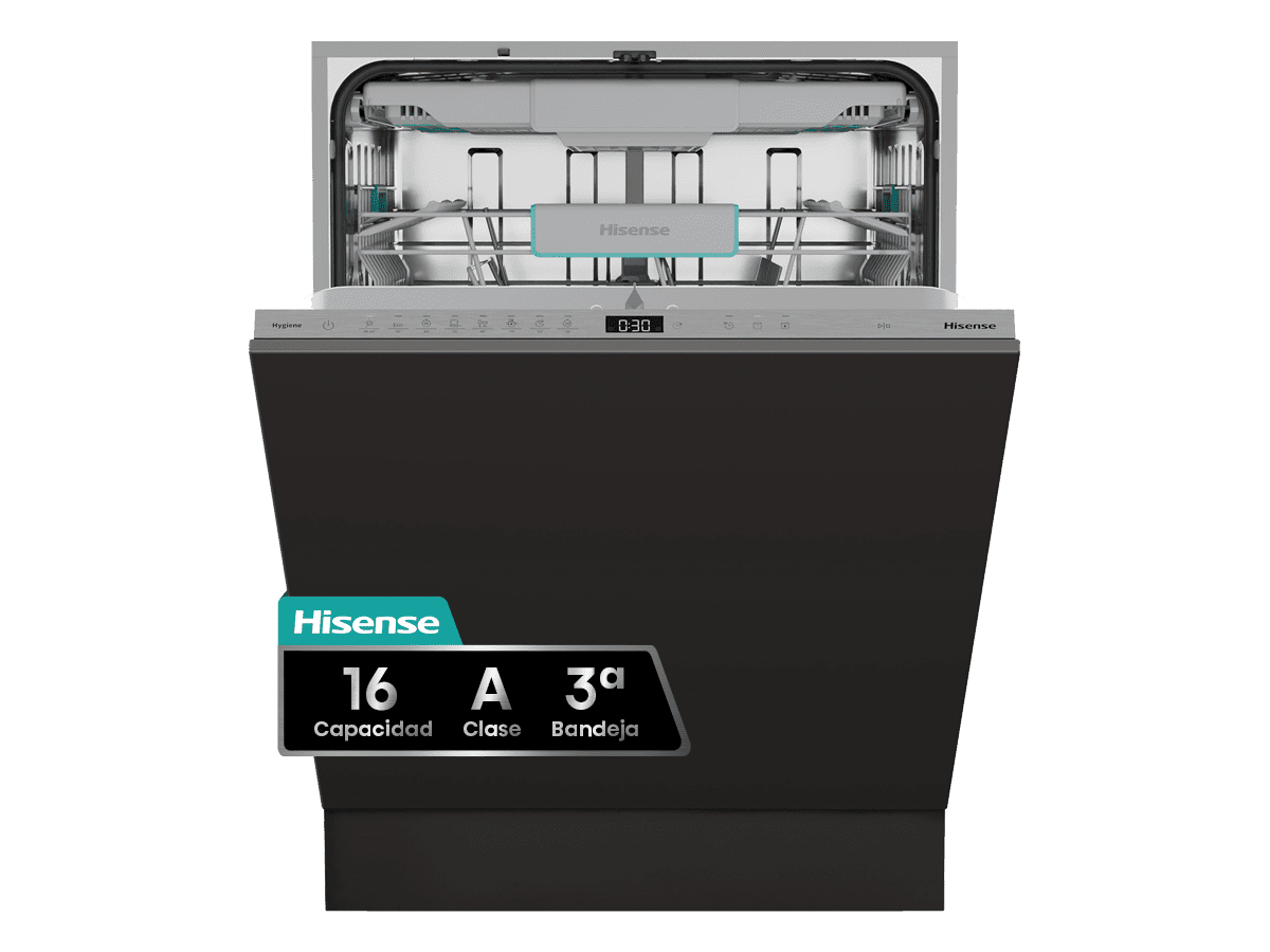 HV16A - Lavavajillas 60Cm De Integración, Clase A, Capacidad 16 Serv.