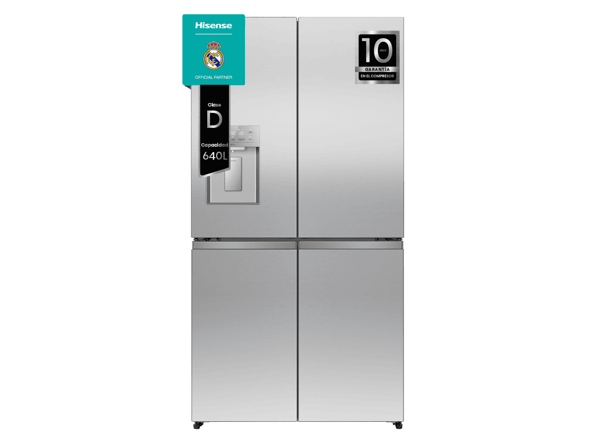 RQ640P5SSD - Americano 4 Puertas De Libre Instalación, Clase D, Capacidad 640L, Color Inox