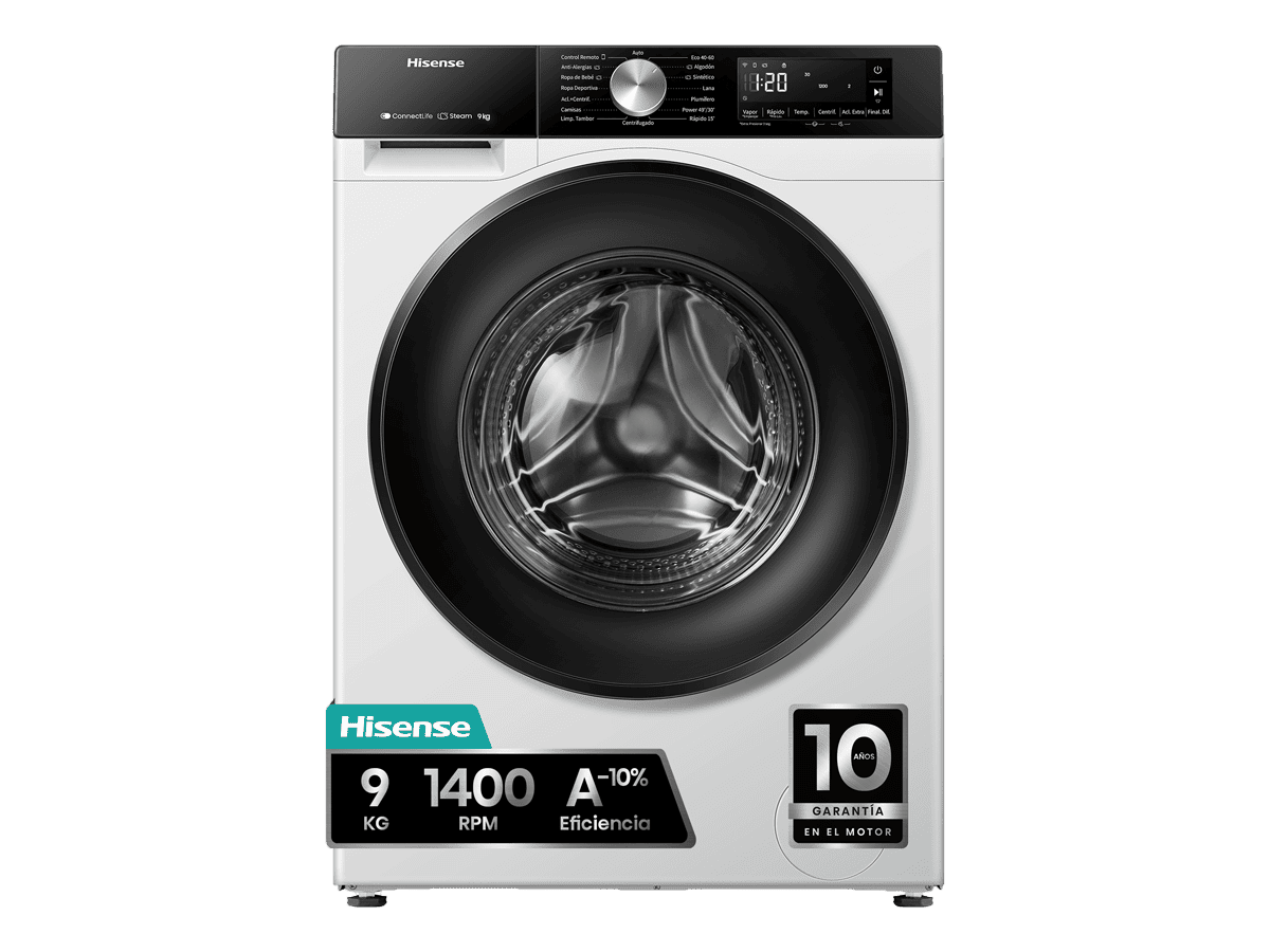 WF3S9043BW1 - Lavadora De Libre Instalación, Clase A, 9 Kg , 1400 rpm, Blanco