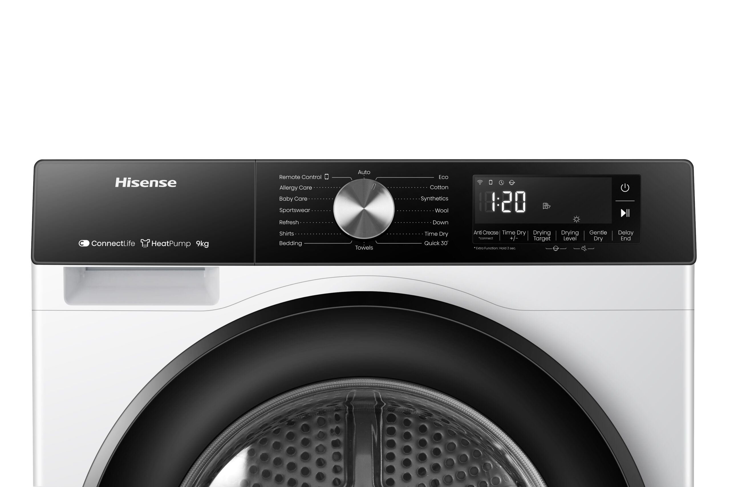 Hisense - DH3S902BWCC – Secadora De Libre Instalación, Clase C, Capacidad 9 kg, Color Blanco