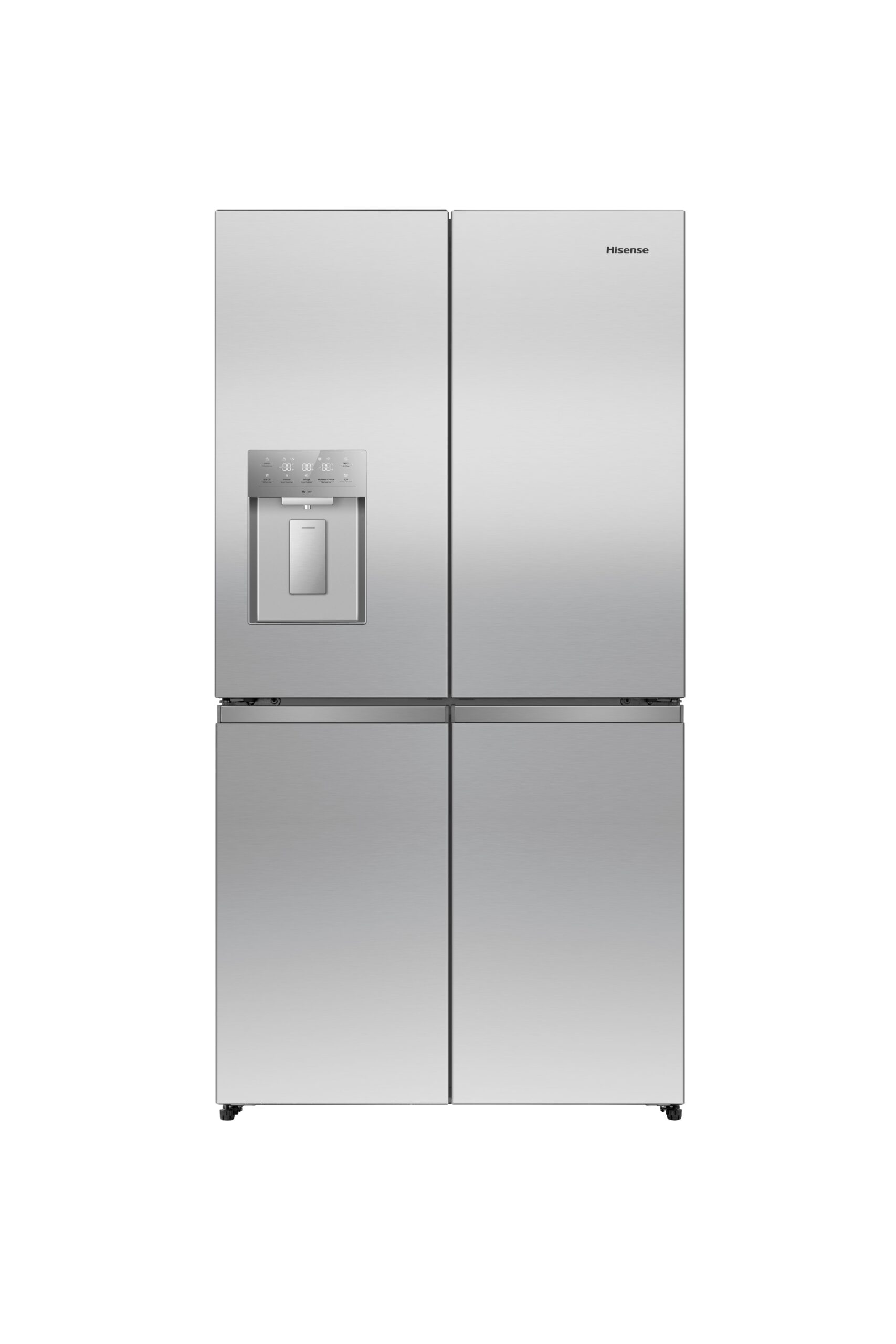 Hisense - RQ640P5SSD – Americano 4 Puertas De Libre Instalación, Clase D, Capacidad 640L, Color Inox