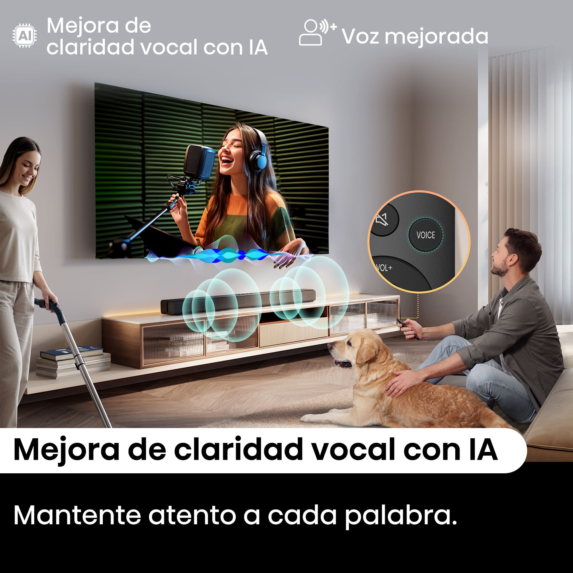 Hisense - Hisense HS1000 – Barra de Sonido 2.0, 120W, Dolby Audio