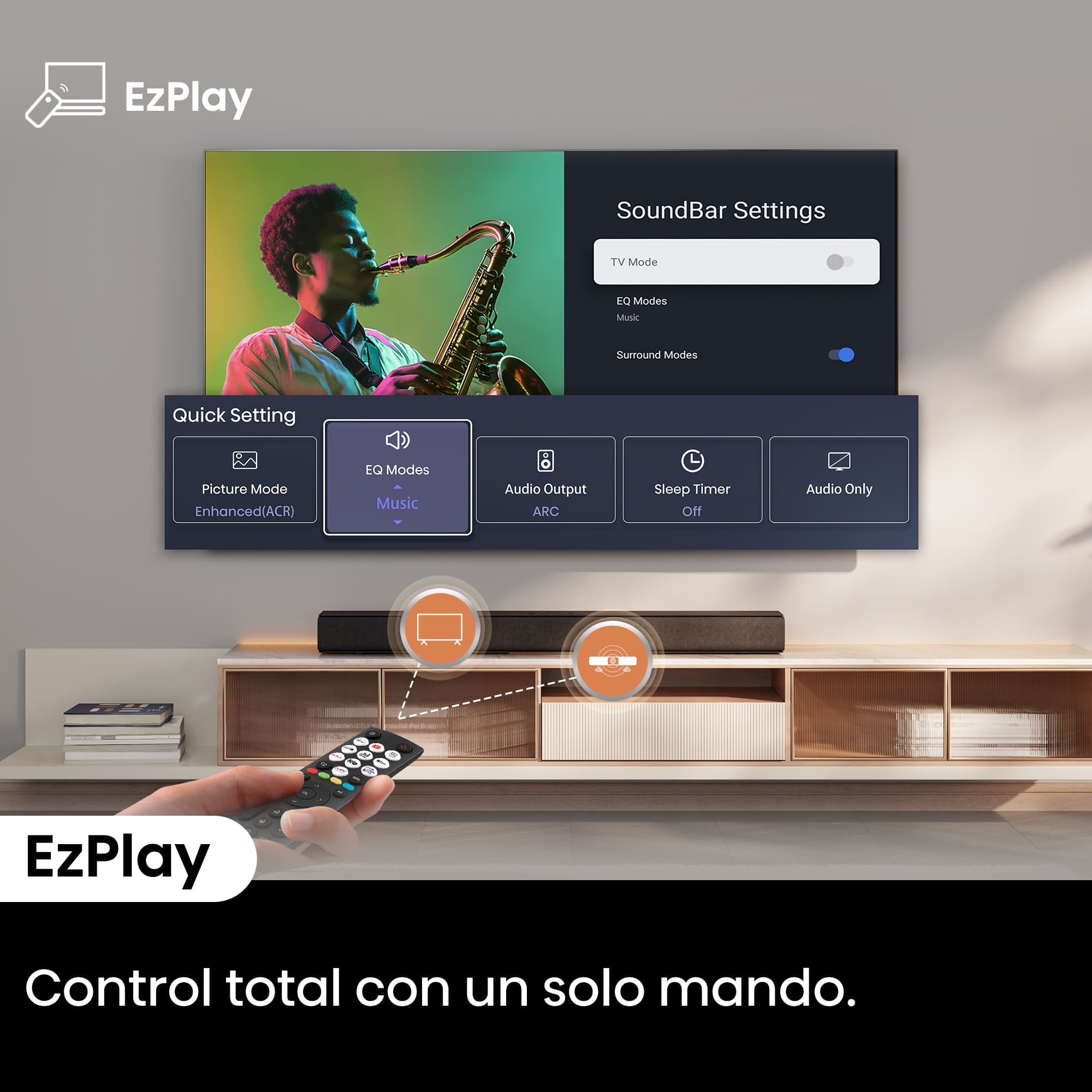 Hisense - Hisense HS1000 – Barra de Sonido 2.0, 120W, Dolby Audio