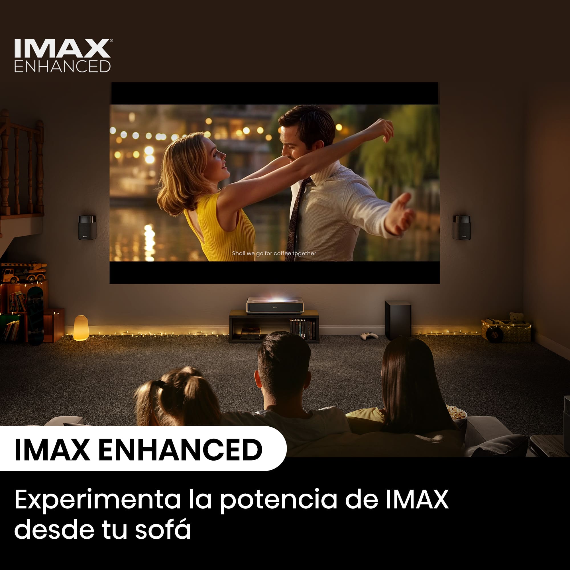 Hisense - Hisense PT1 – Proyector Láser Tricroma UHD 4K Smart TV de Tiro Corto