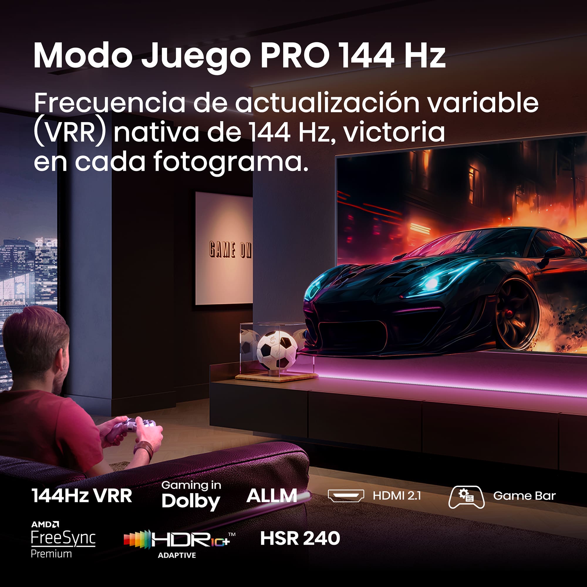 Hisense - Serie E7Q QLED TV 98E7Q Smart TV 98 pulgadas con Dolby Vision y Atmos