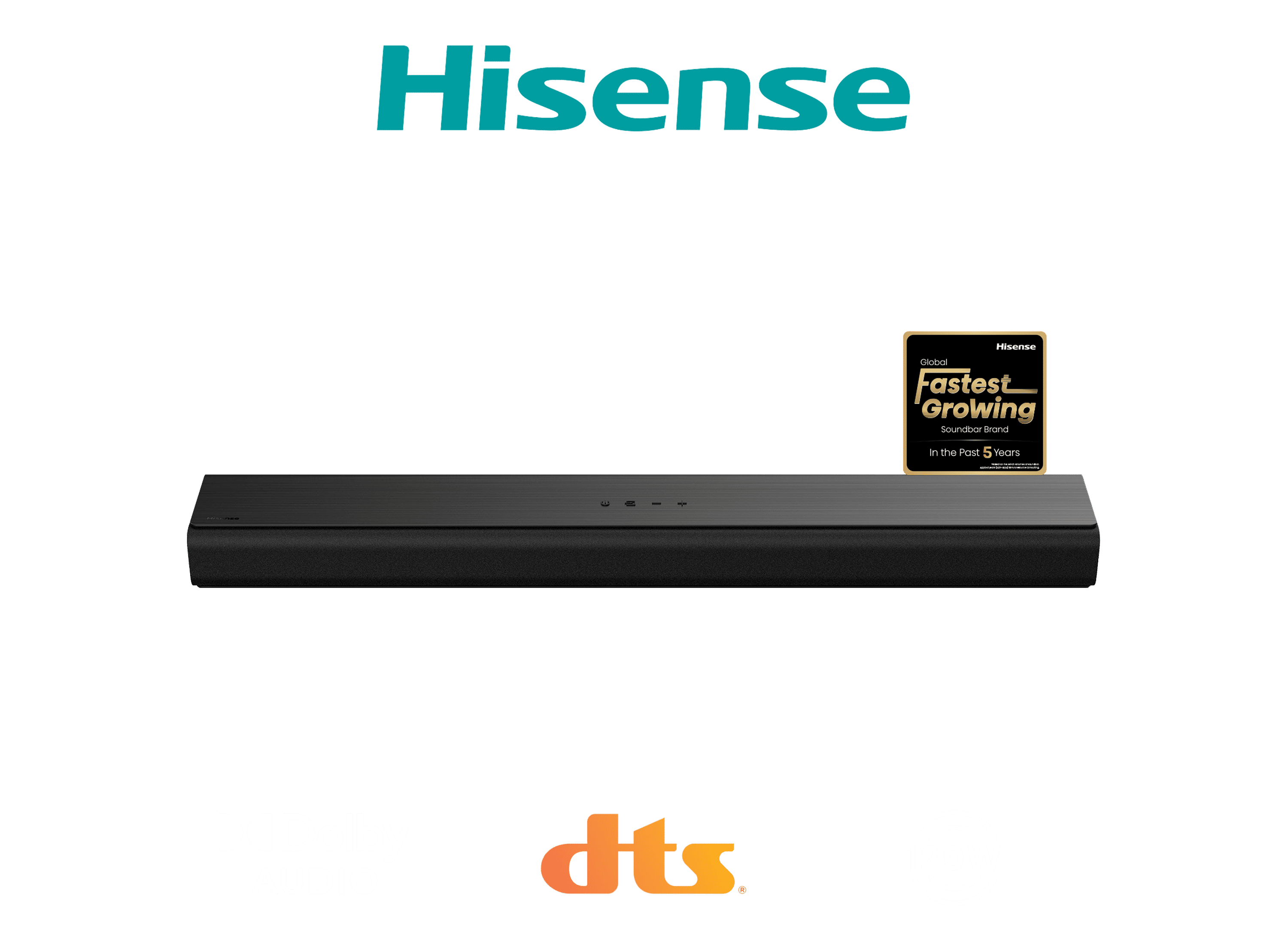 Hisense HS1000 - Barra de Sonido 2.0, 120W, Dolby Audio