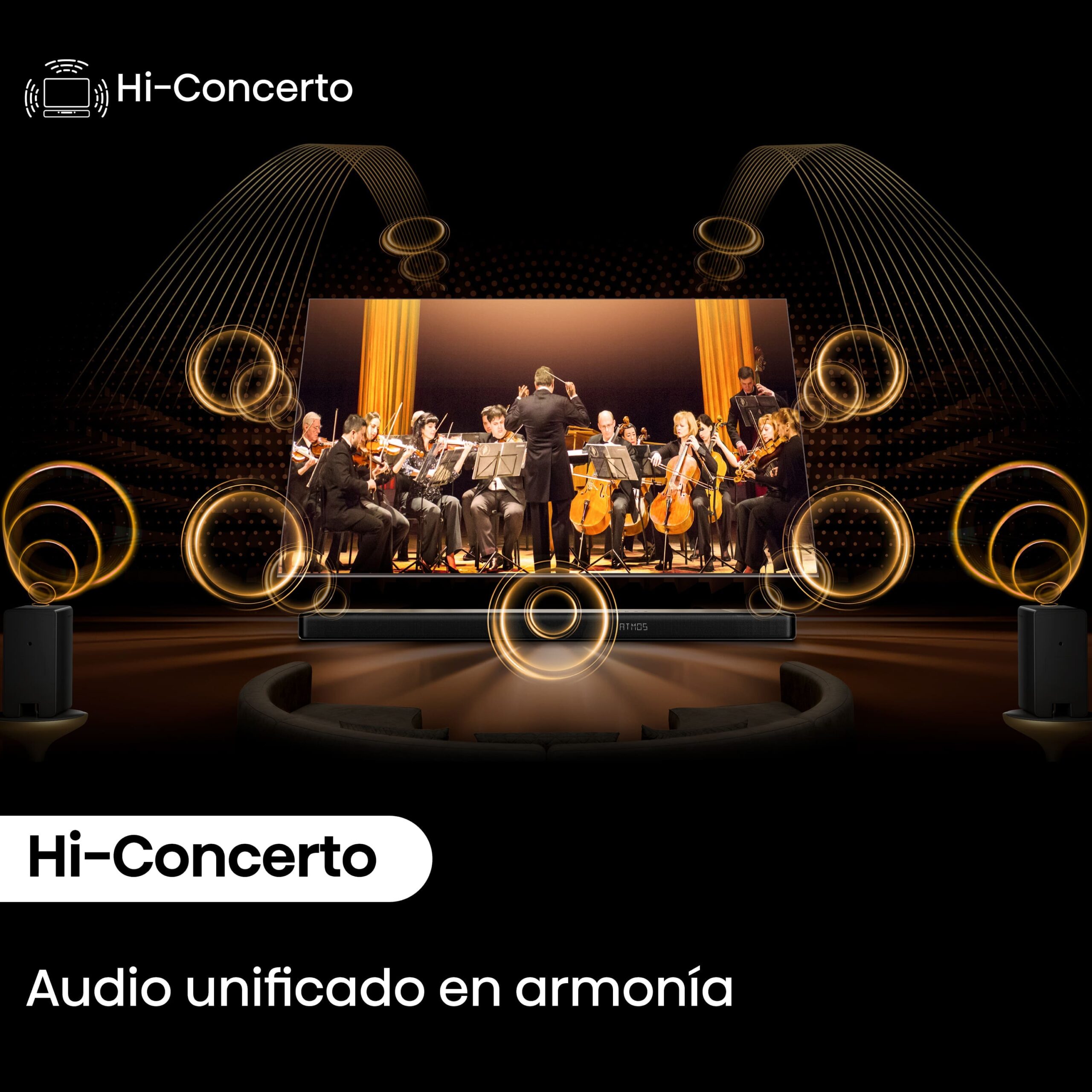 Hisense - Hisense AX5140Q – Barra de Sonido, Canales 5.1.4, 600W, 13 altavoces