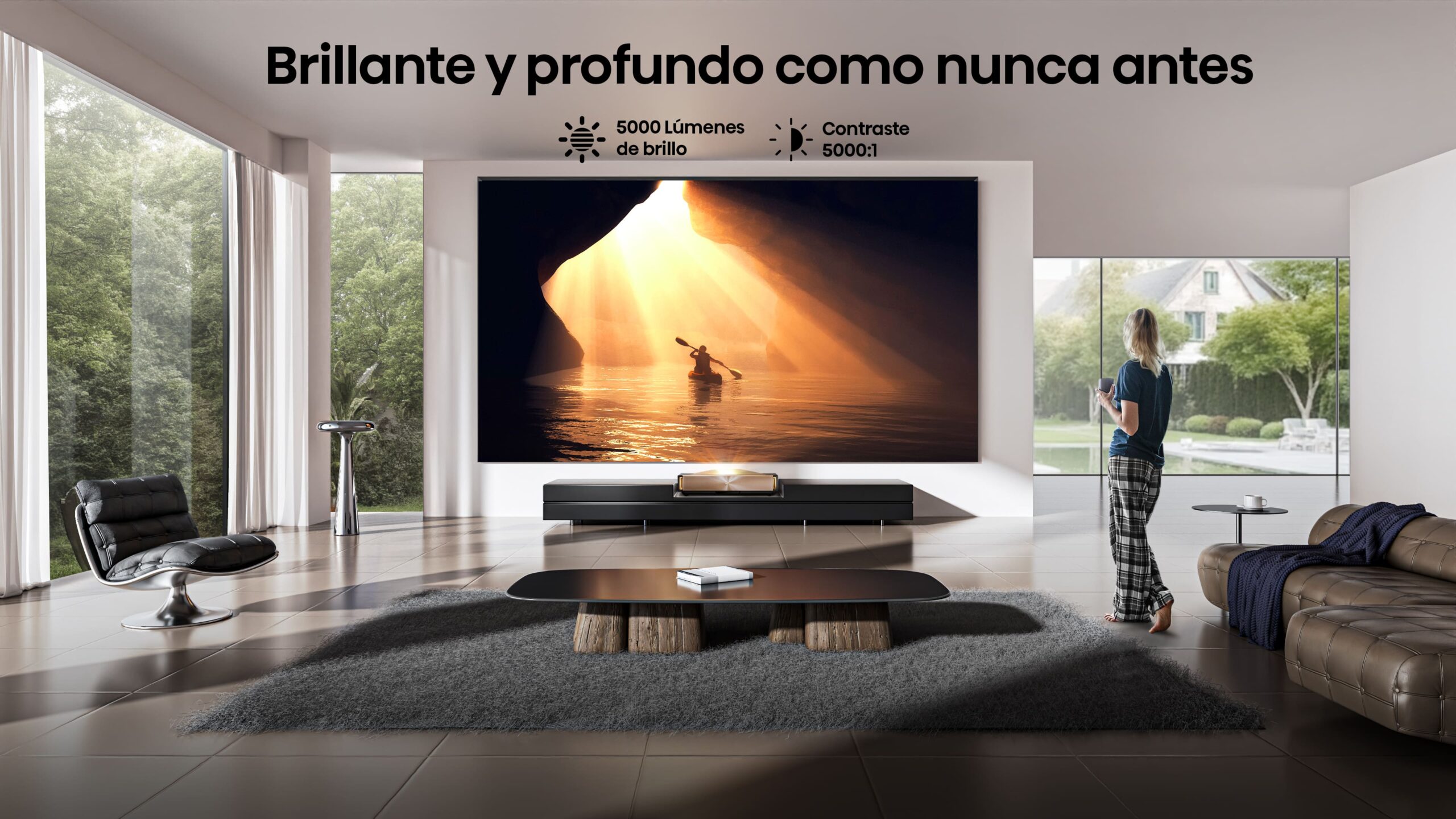 Muy brillante: 5000 lúmenes.