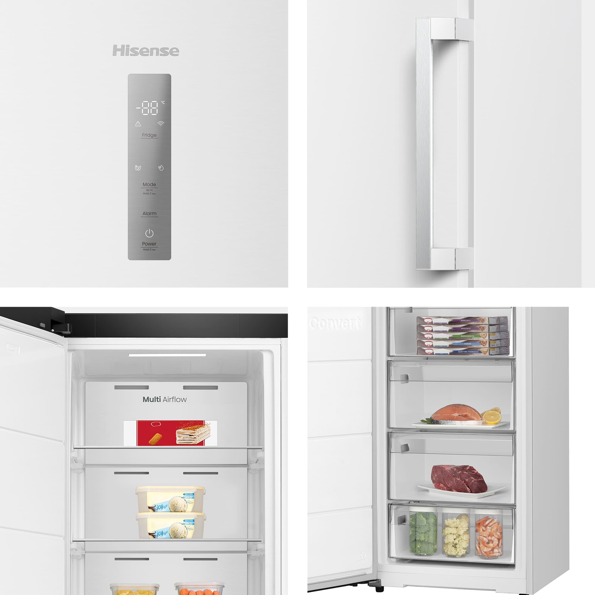 Hisense - FT3K310SEWE1 – 1 Puerta De Libre Instalación Kitchen Fit, Clase E, Capacidad 312L, Color Blanco