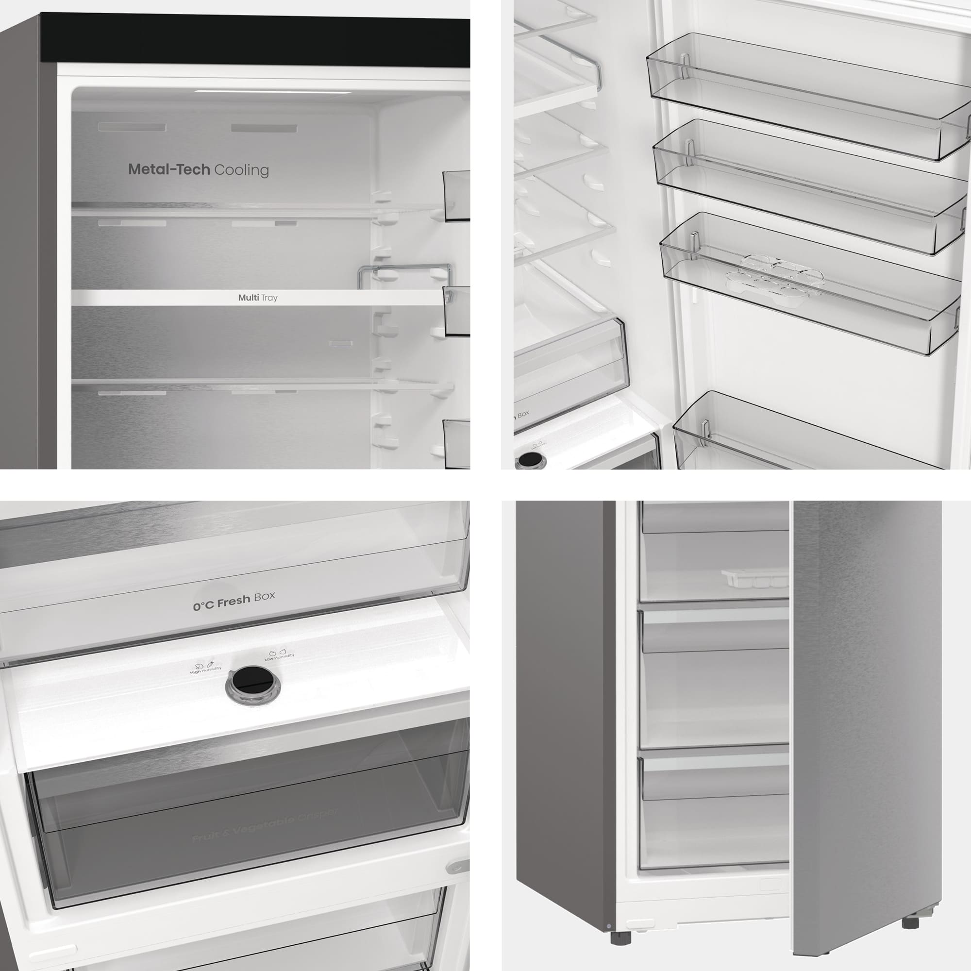Hisense - RB5P410SACA – Combi 2 Puertas De Libre Instalación, Clase A, Capacidad 413L, Color Inox