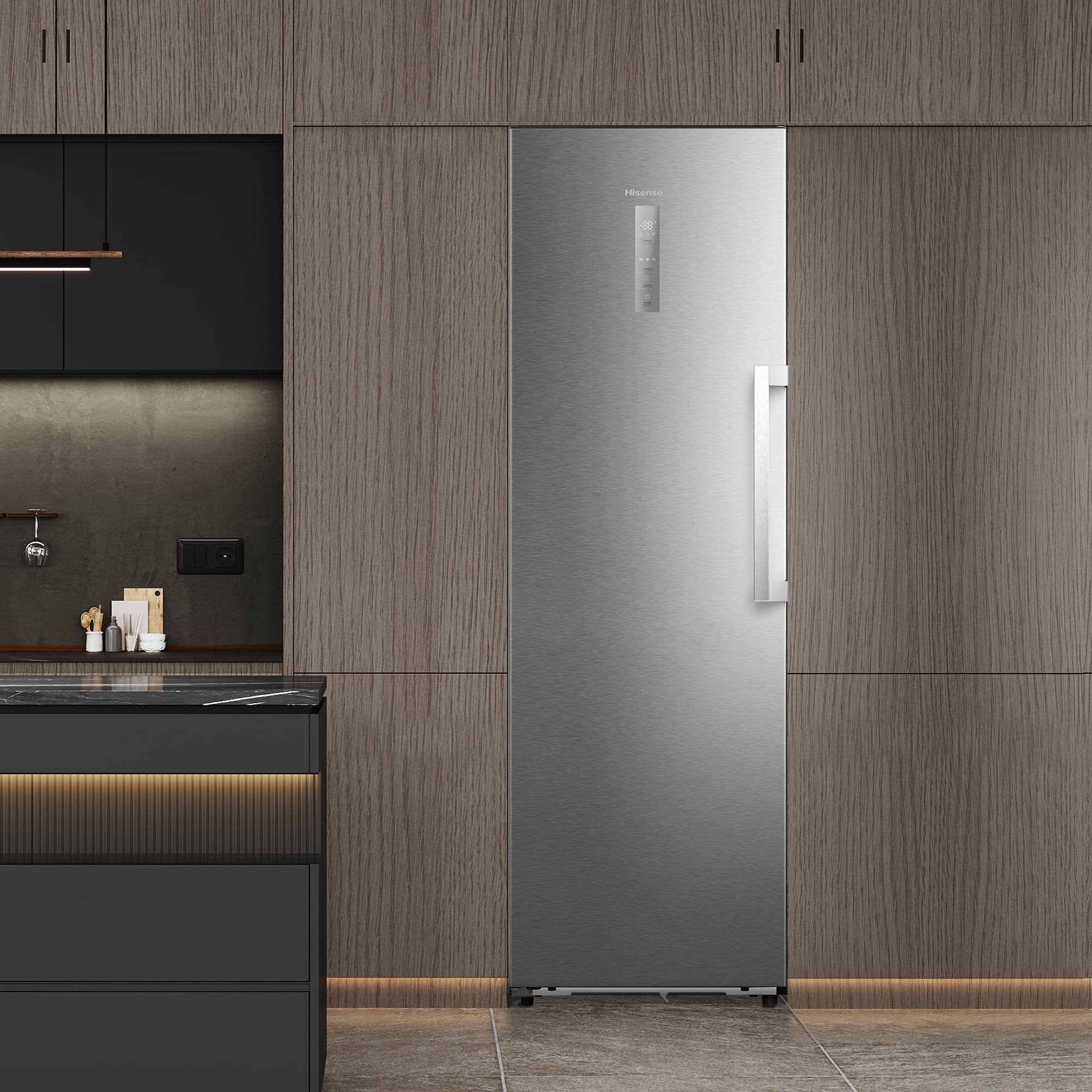 Hisense - FT3K310SAIE1 – 1 Puerta De Libre Instalación Kitchen Fit, Clase E, Capacidad 312L, Color Inox