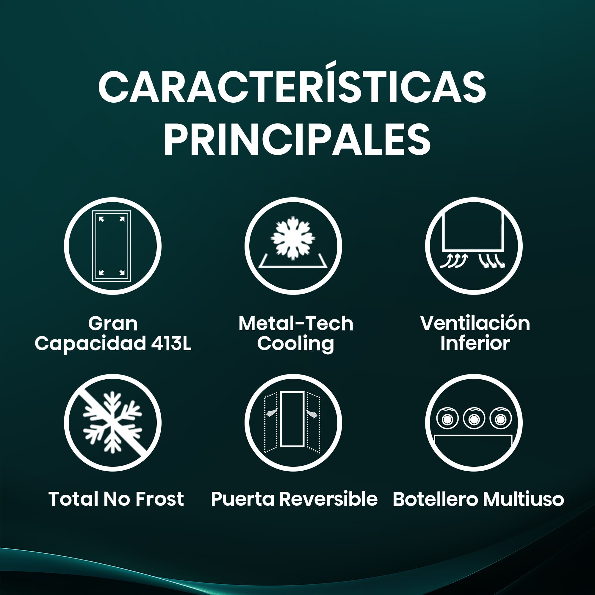 Hisense - RB5P410SACA – Combi 2 Puertas De Libre Instalación, Clase A, Capacidad 413L, Color Inox