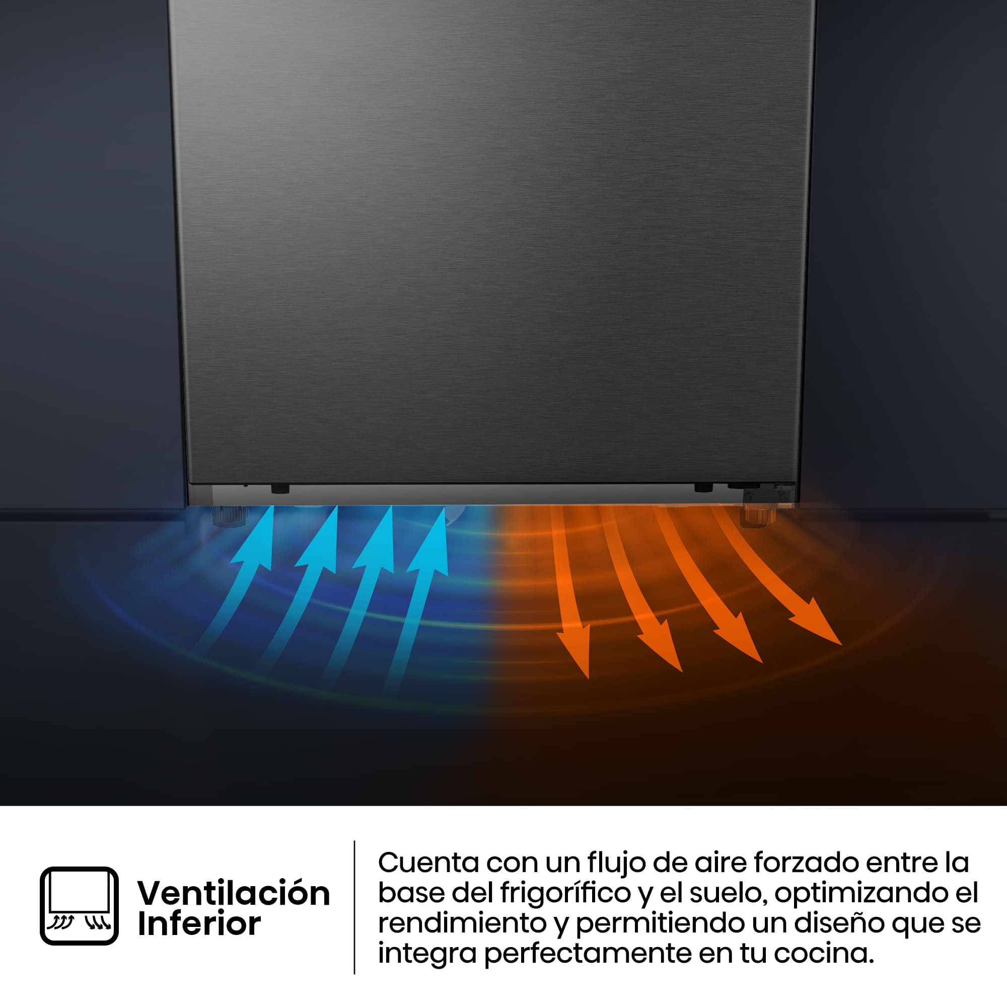 Hisense - RL3K370SAIE1 – Frigorífico 1 Puerta Kitchen Fit de Libre Instalación, Clase E, Capacidad 372L, Color Inox