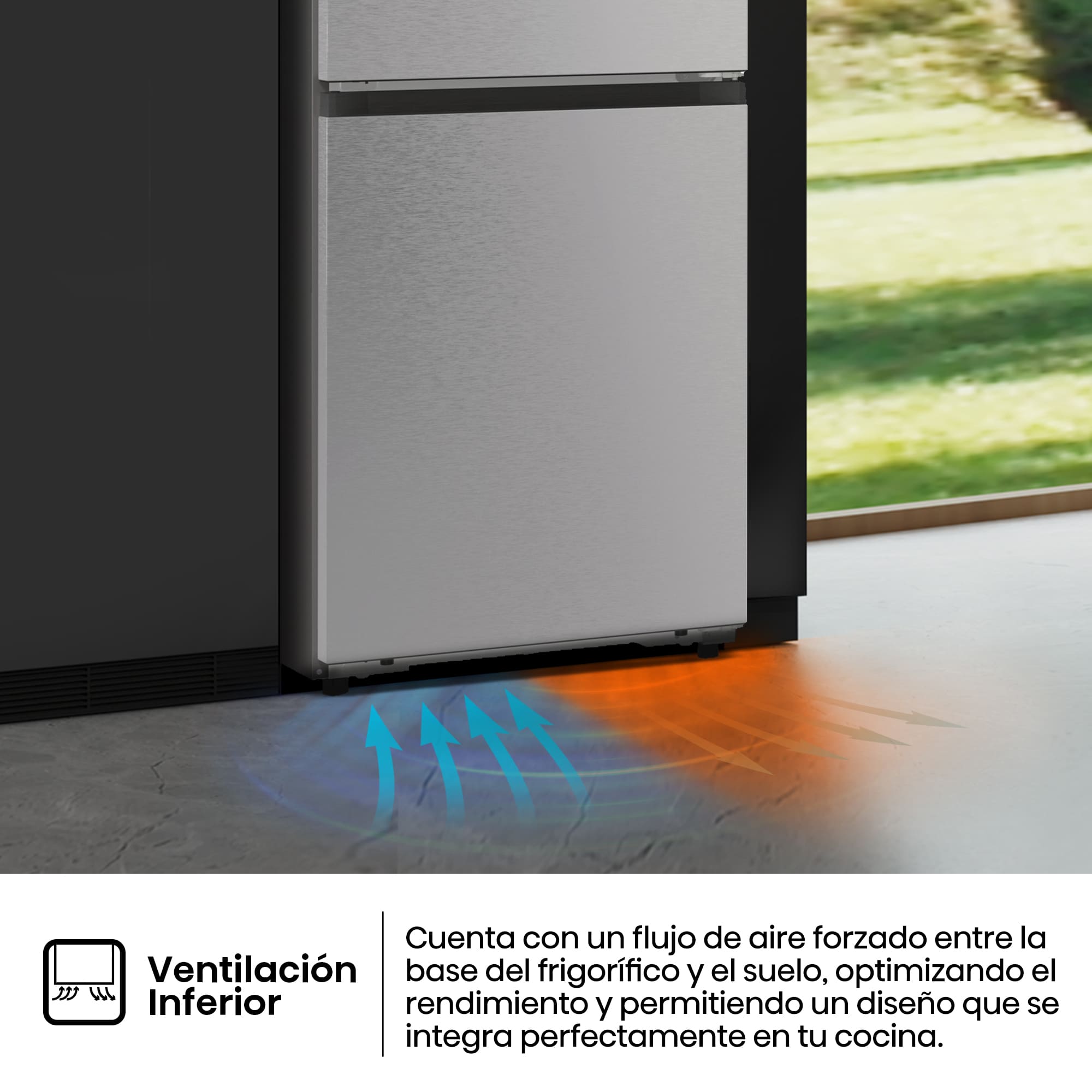 Hisense - RB5P410SACA – Combi 2 Puertas De Libre Instalación, Clase A, Capacidad 413L, Color Inox