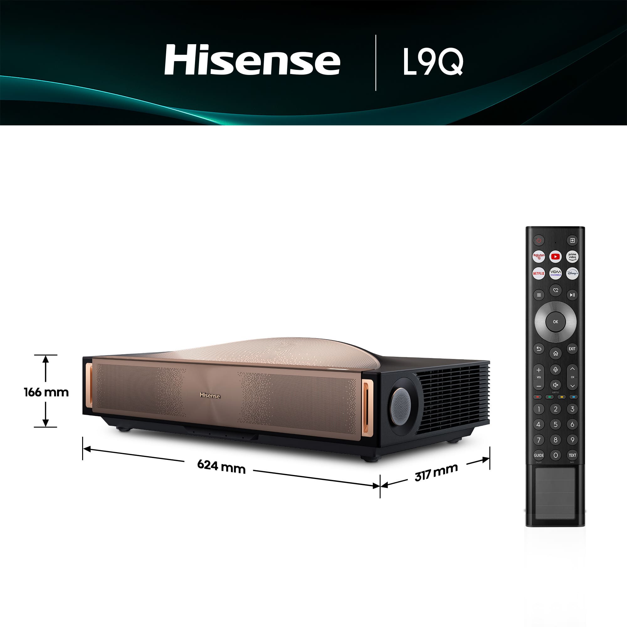 Hisense - Hisense L9Q Proyector Láser 4K UHD HDR10+ & HLG Smart TV