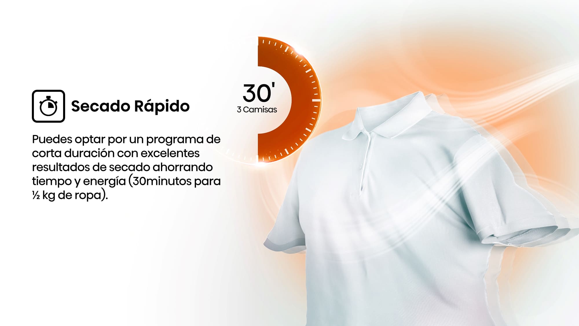 7 función secado rápido