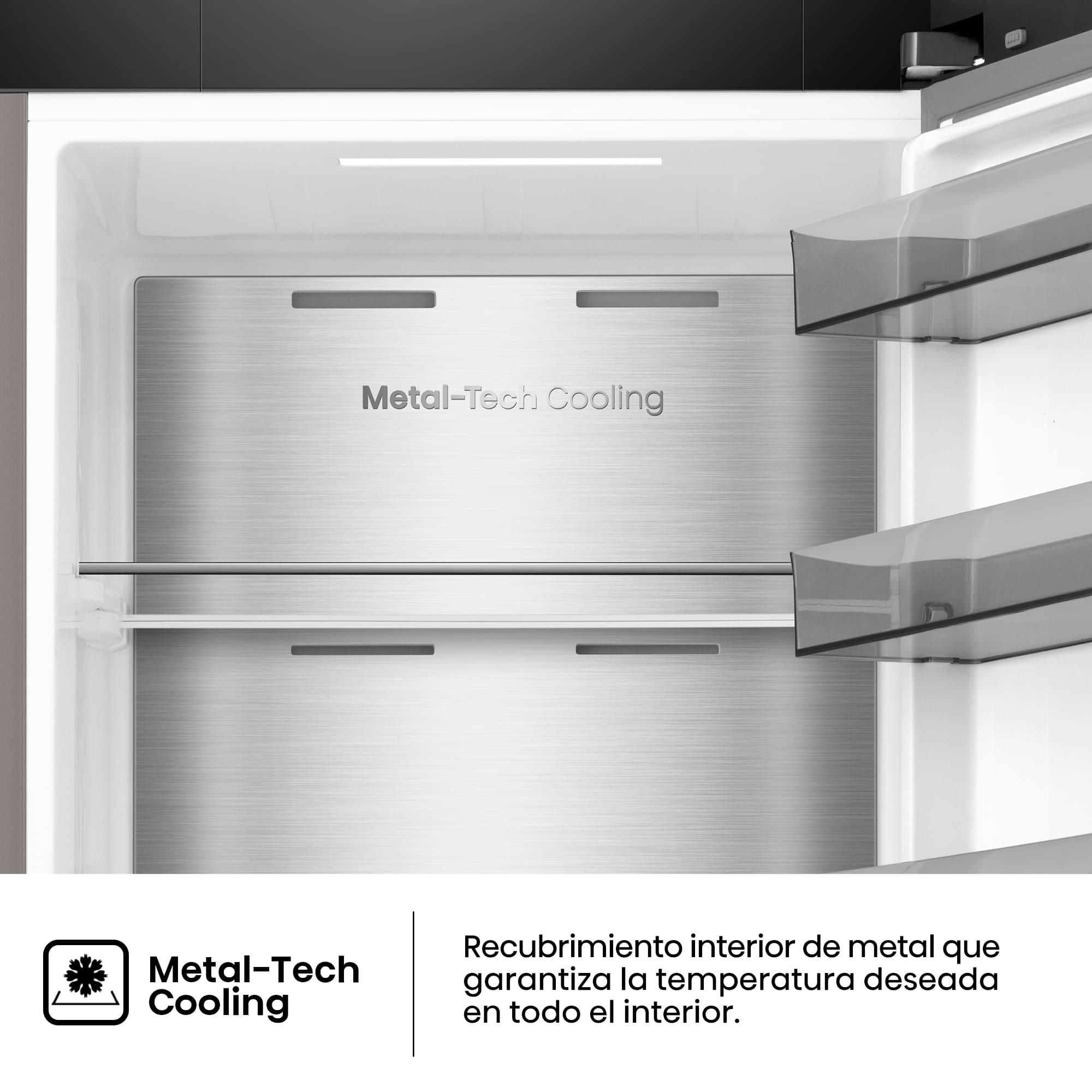 Hisense - RL3K370SAIE1 – Frigorífico 1 Puerta Kitchen Fit de Libre Instalación, Clase E, Capacidad 372L, Color Inox