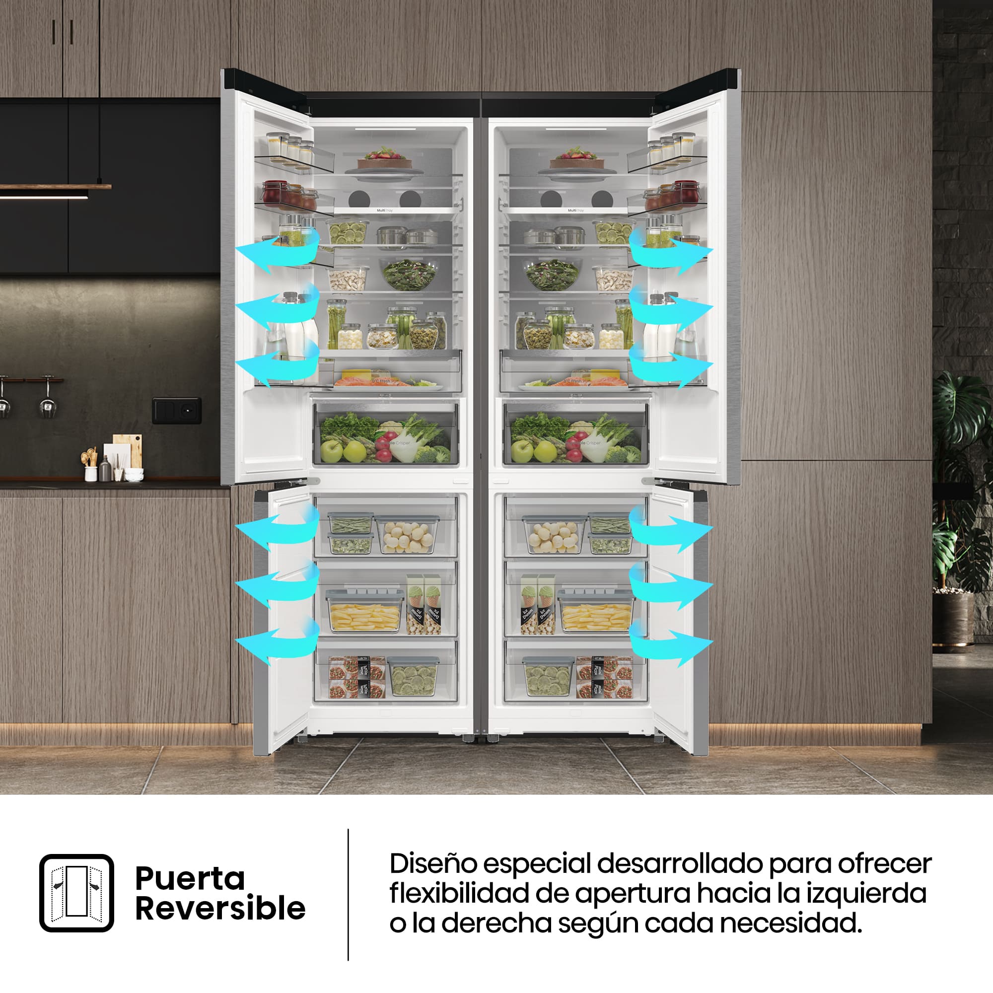 Hisense - RB5P410SACA – Combi 2 Puertas De Libre Instalación, Clase A, Capacidad 413L, Color Inox