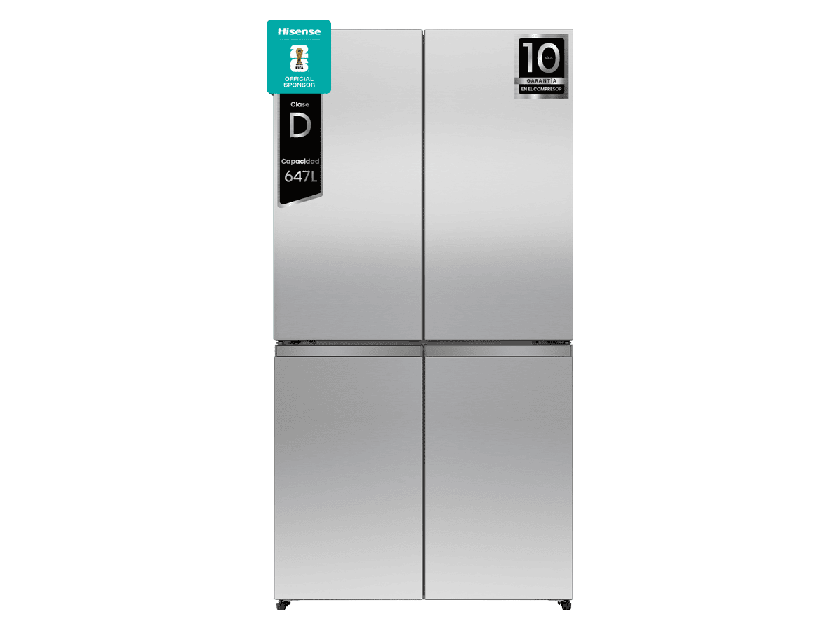 RQ5P640SSSD - Americano 4 Puertas De Libre Instalación, Clase D, Capacidad 647L, Color Inox