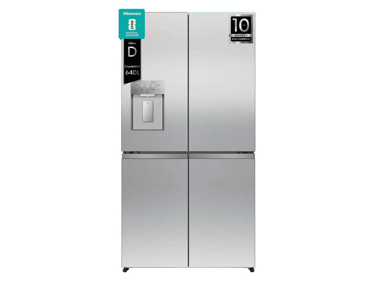 RQ640P5SSD - Americano 4 Puertas De Libre Instalación, Clase D, Capacidad 640L, Color Inox