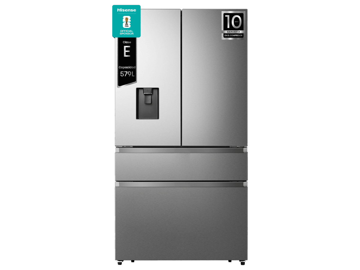 Hisense - RF749N4SWSE – Frigorífico Americano Cajón Frances, Clase E, 579L, Inox, , 