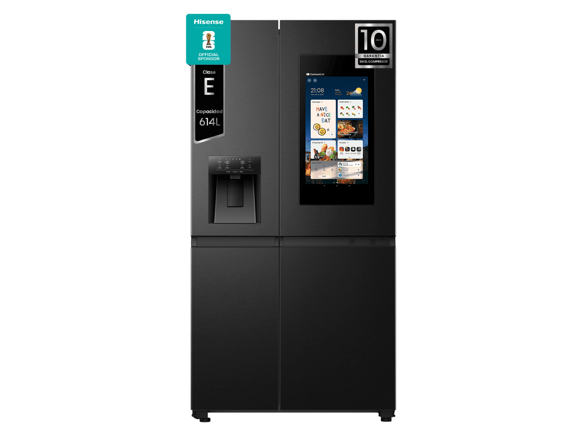 Hisense - RS9P628GPFE – Americano Side By Side De Libre Instalación, Clase E, Capacidad 614L, Color Negro, , 