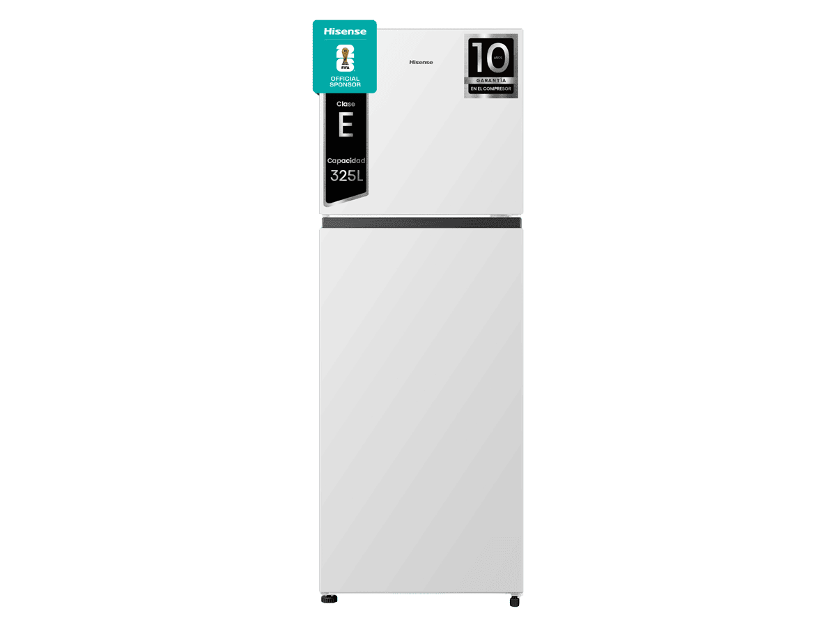 Hisense - RT422N4AWE – Frigorífico 2 Puertas, Clase E , 325L, Blanco, , 