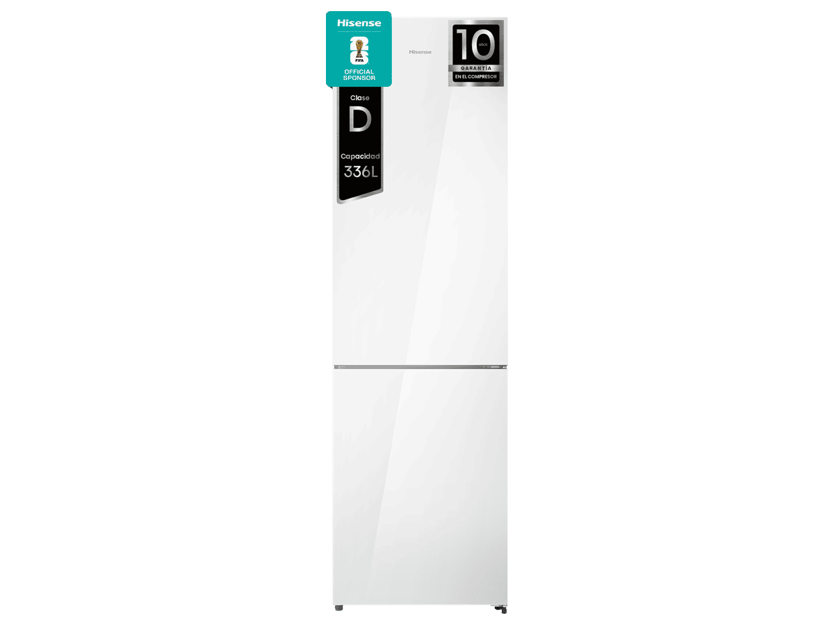 RB440N4GWD - Frigorífico Combi 2 Puertas, Clase D , 336L, Cristal Blanco