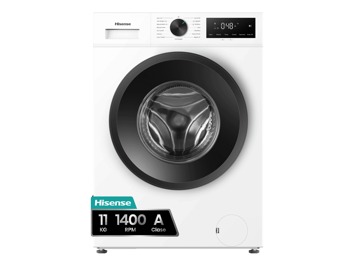 WF1I1142BWL - Lavadora De Libre Instalación, A, 11 Kg, 1400 rpm, Color Blanco