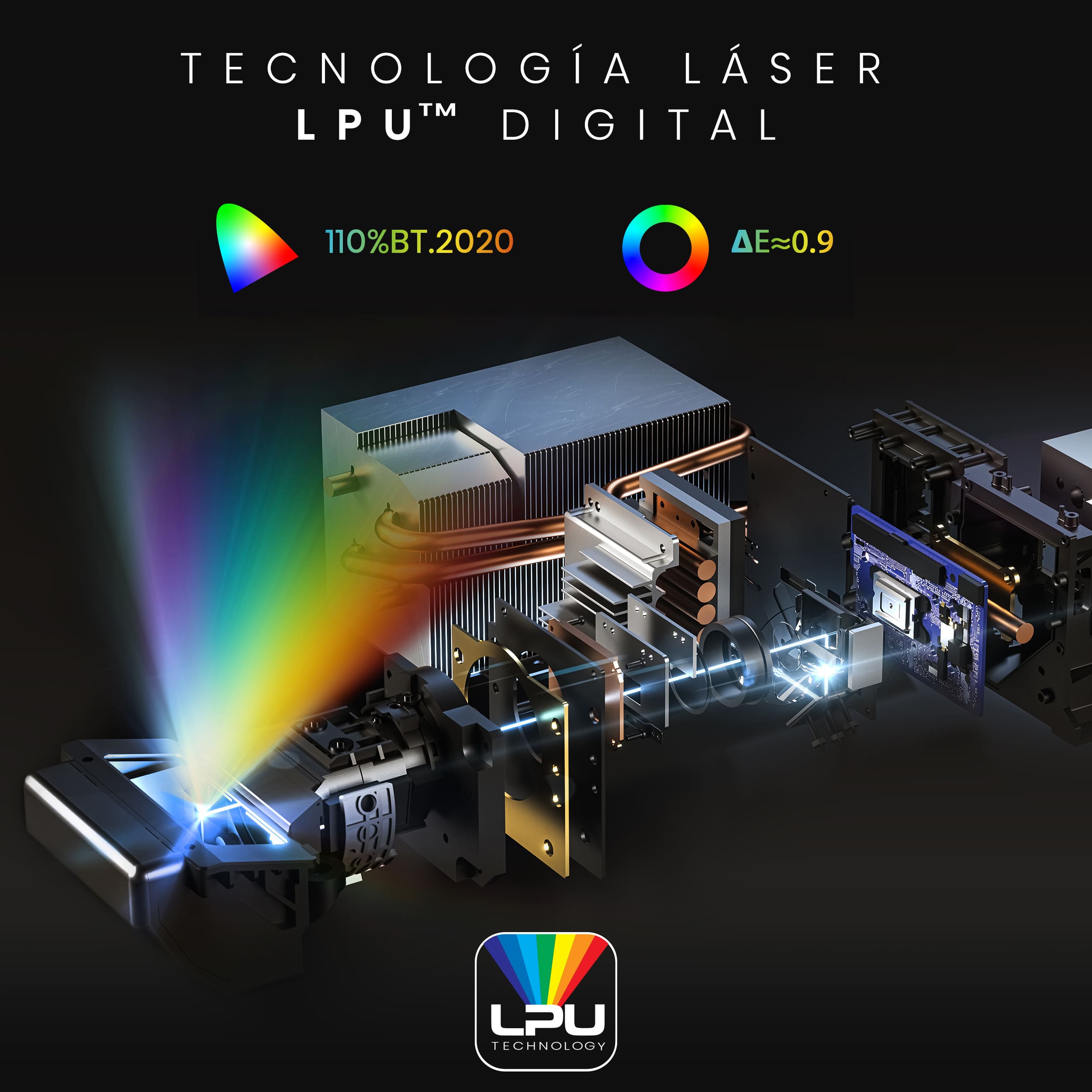 Hisense - Hisense PT1SE – Proyector Laser Tricroma UHD 4K Smart TV de Tiro Ultracorto