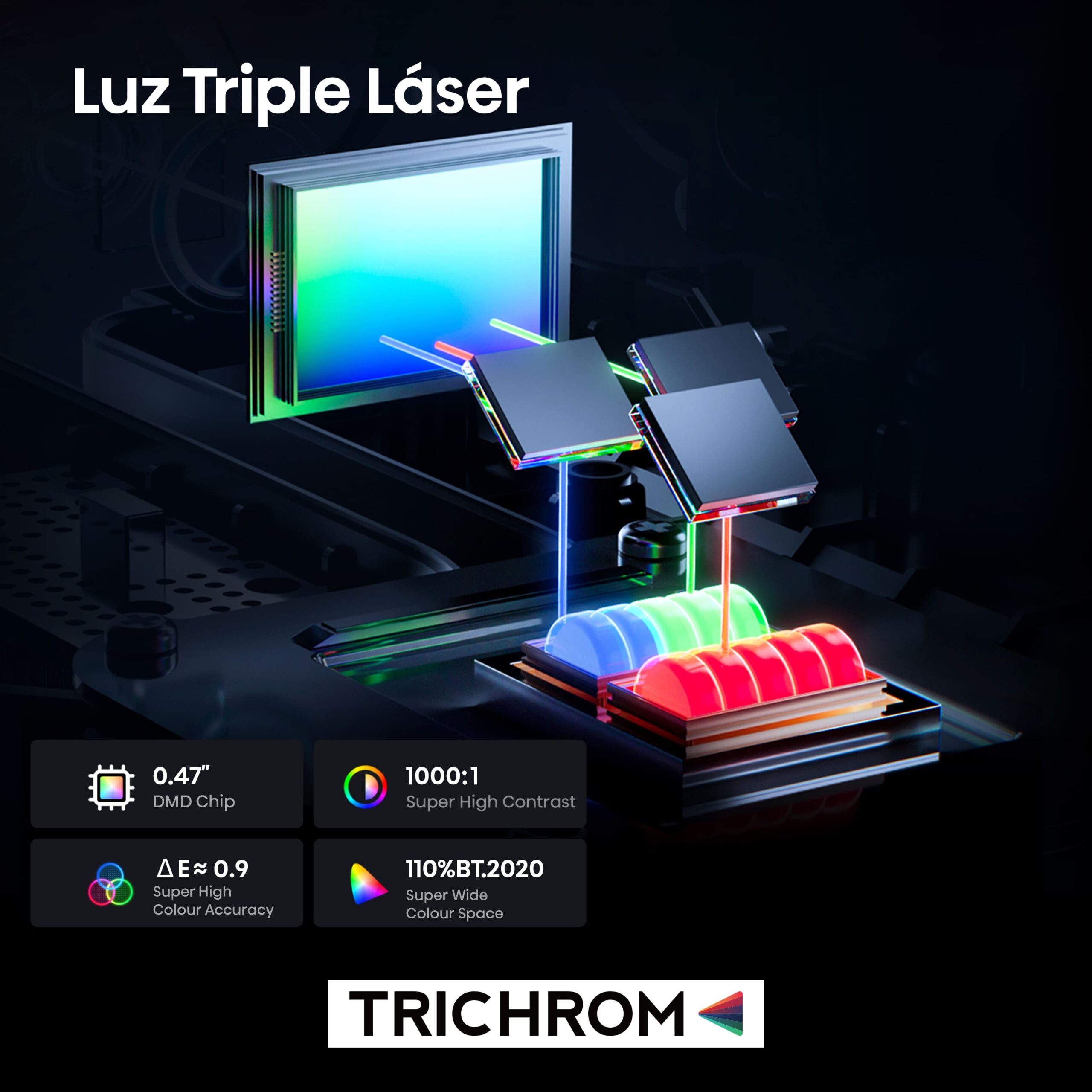 Hisense - Hisense M2SE PRO – Mini Proyector Láser Trichroma UHD 4K Smart