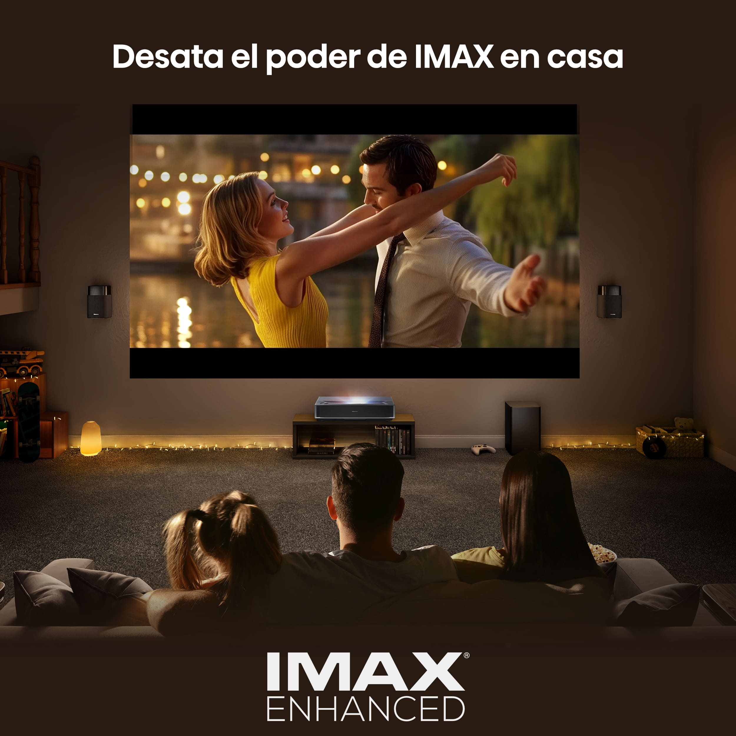 Hisense - Hisense PT1SE – Proyector Laser Tricroma UHD 4K Smart TV de Tiro Ultracorto