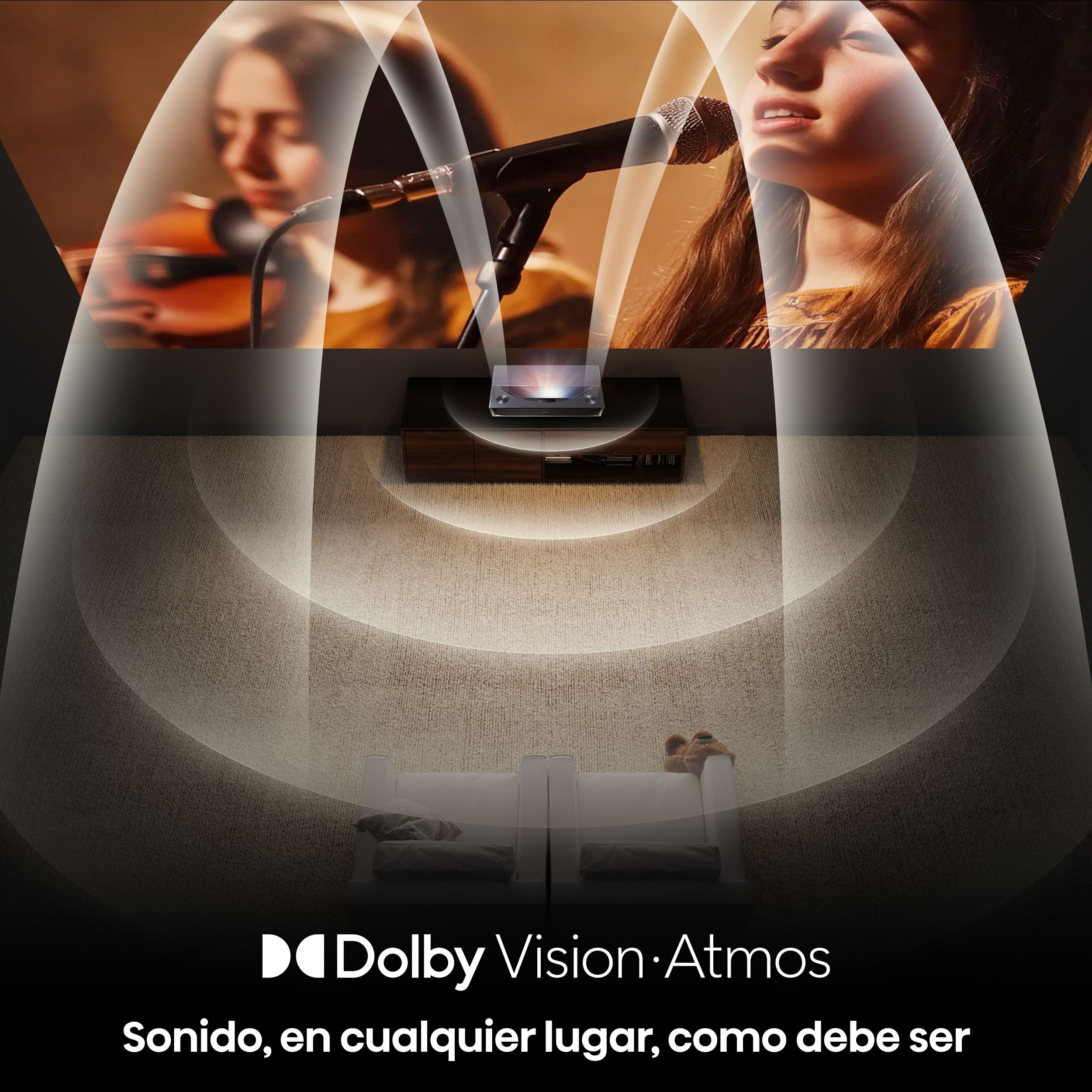 Hisense - Hisense PT1SE – Proyector Laser Tricroma UHD 4K Smart TV de Tiro Ultracorto