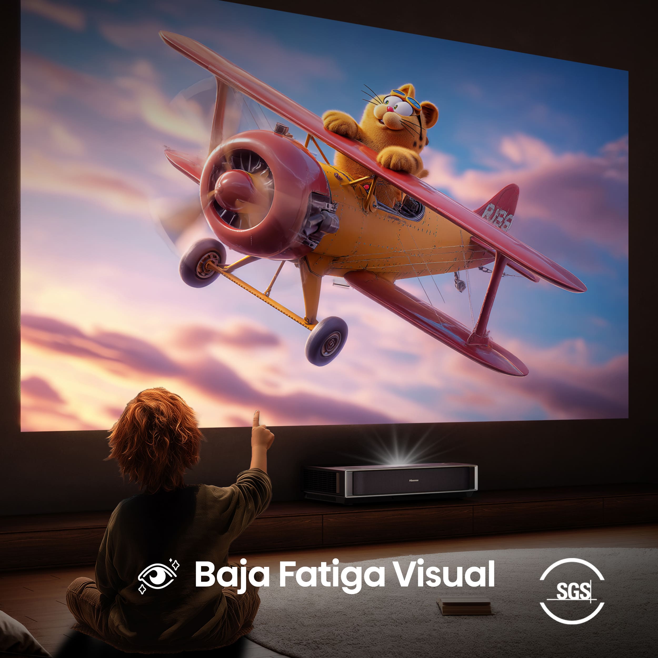 Hisense - Hisense PT1SE – Proyector Laser Tricroma UHD 4K Smart TV de Tiro Ultracorto