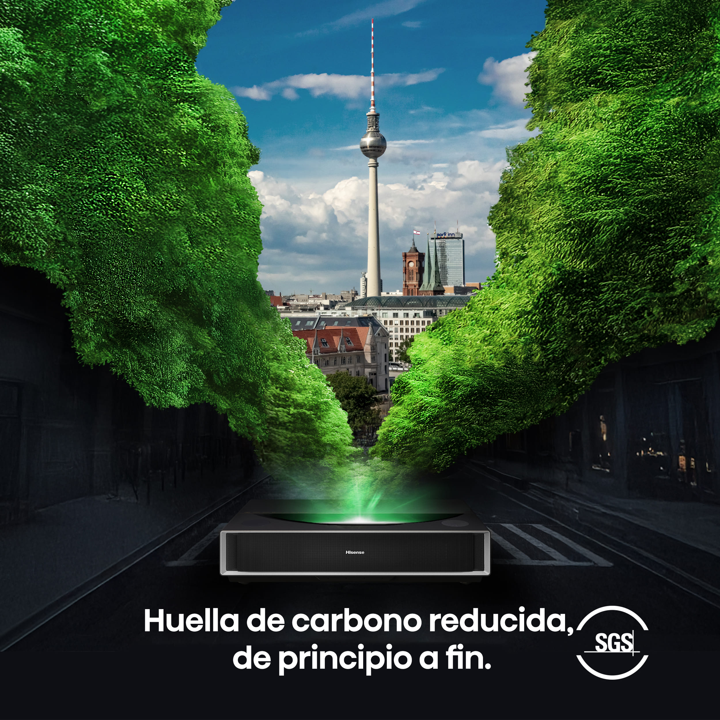 Hisense - Hisense PT1SE – Proyector Laser Tricroma UHD 4K Smart TV de Tiro Ultracorto