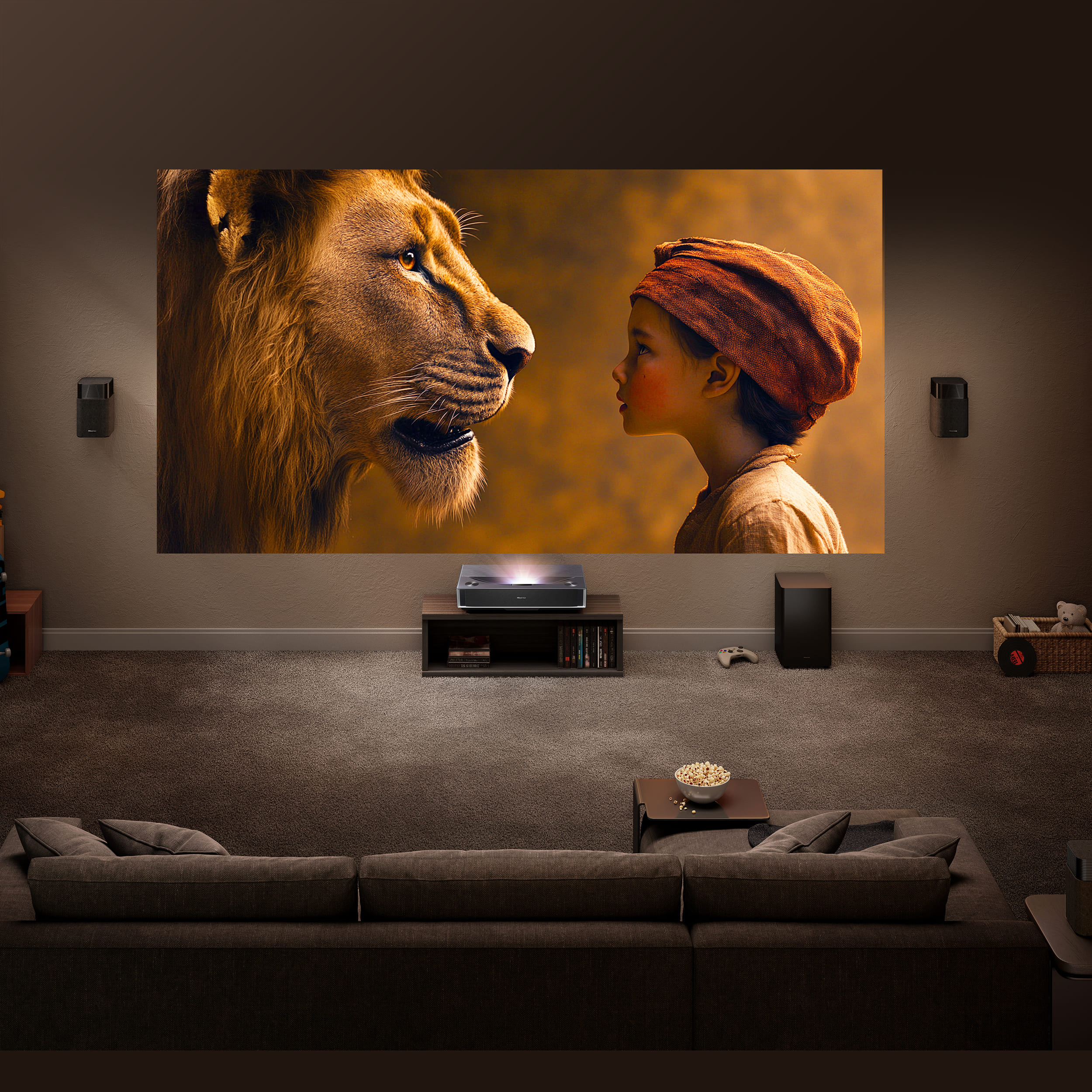 Hisense - Hisense PT1SE – Proyector Laser Tricroma UHD 4K Smart TV de Tiro Ultracorto