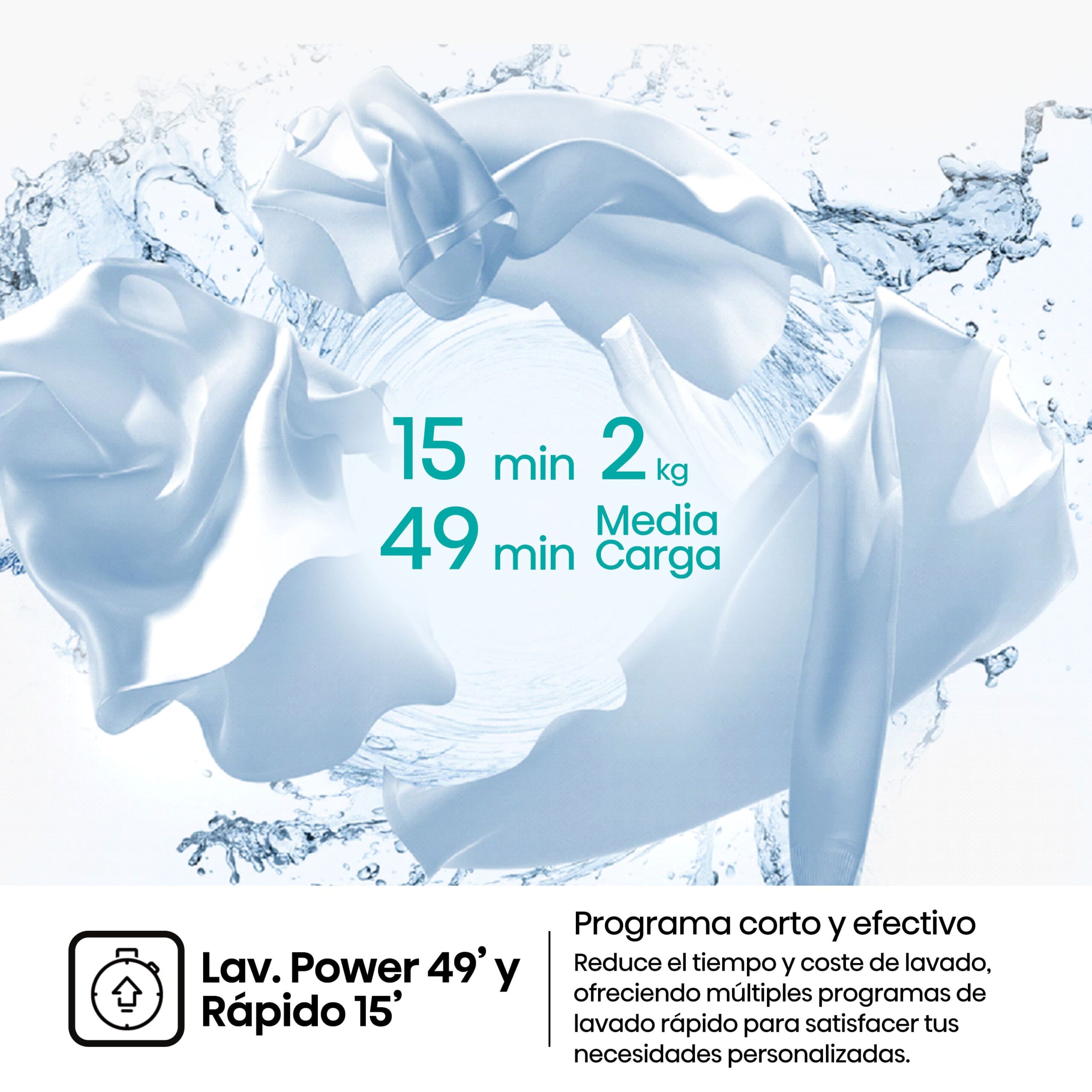 Hisense - WF1I9042BWP2 – Lavadora De Libre Instalación, Clase A, 9 Kg, 1400 rpm, Blanco