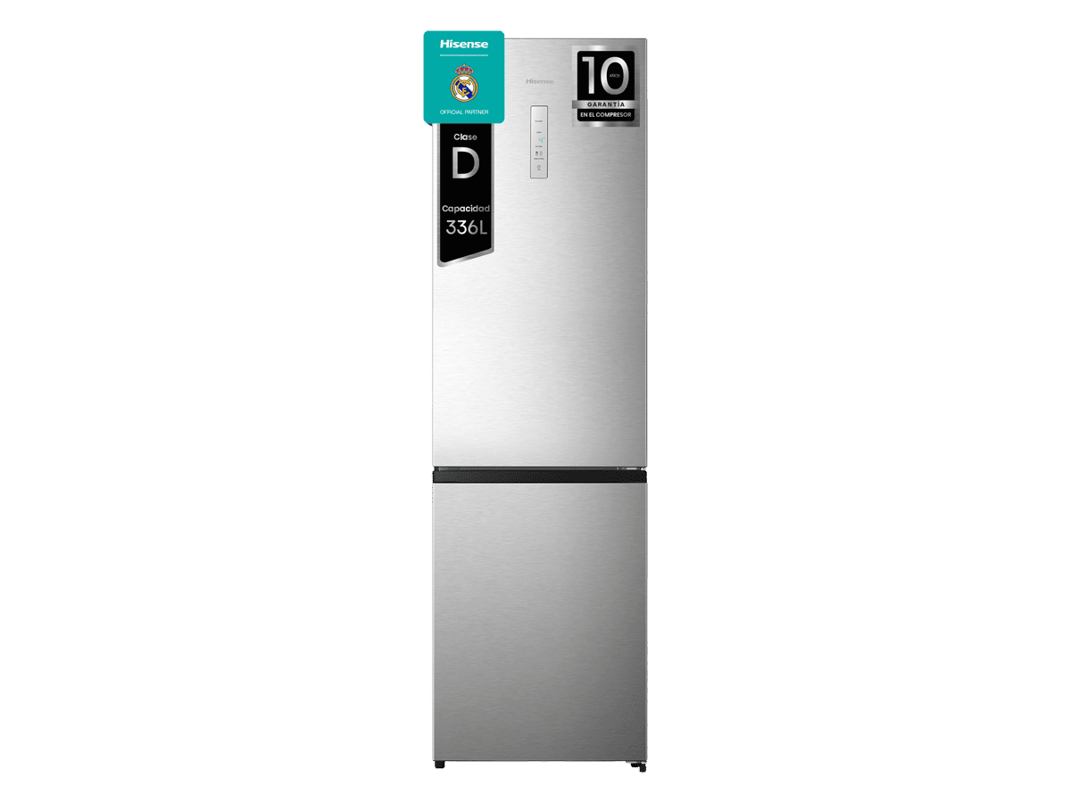 Hisense - MC60331ID – Frigorífico Combi 2 Puertas De Libre Instalación, Clase D , Capacidad 336L, Color Inox, , 