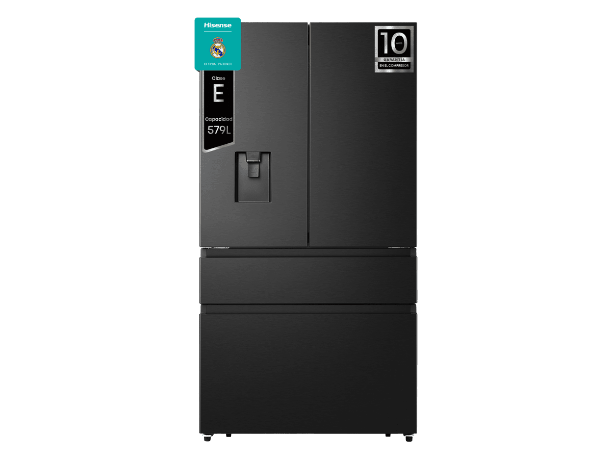 Hisense - RF749N4SWFE – Frigorífico Americano Cajón Frances De Libre Instalación, Clase E, Capacidad 579L, Color Inox, , 
