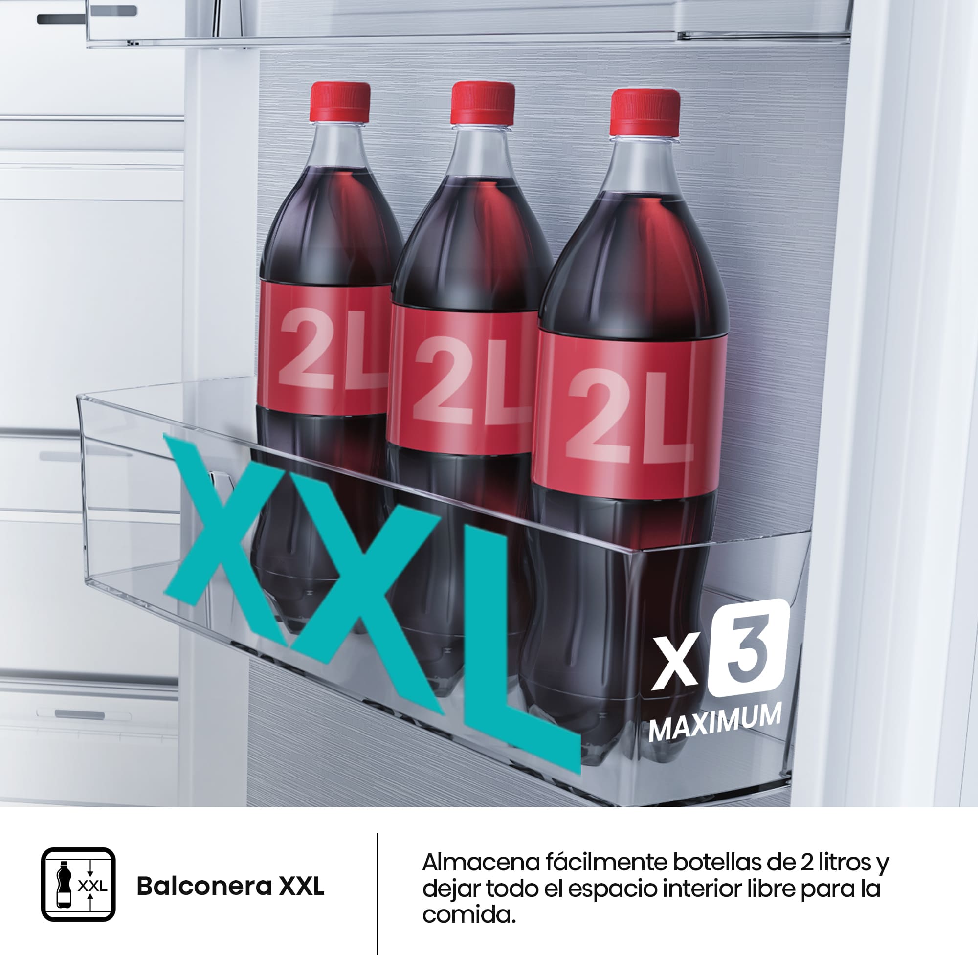 Hisense - RB3B370SAWD1 – Frigorífico Combi 2 Puertas De Integración Puerta Deslizante, Clase D, Capacidad 377L, Color Blanco