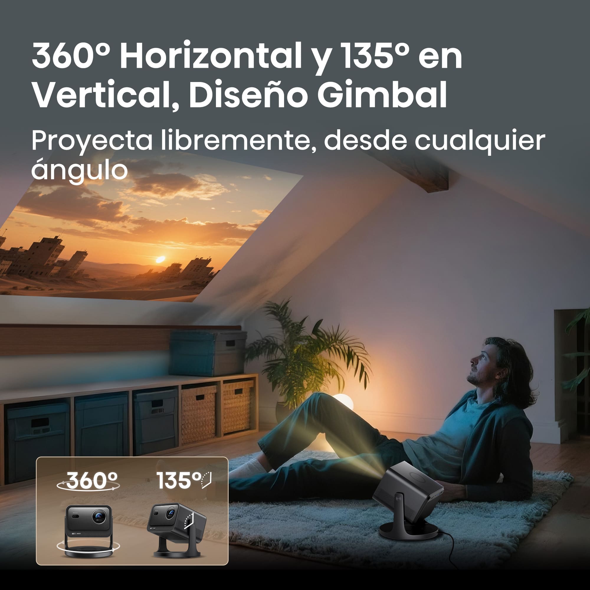 Hisense - Hisense C3 – Proyector Láser TriChroma UHD 4K Proyección Hasta 300″