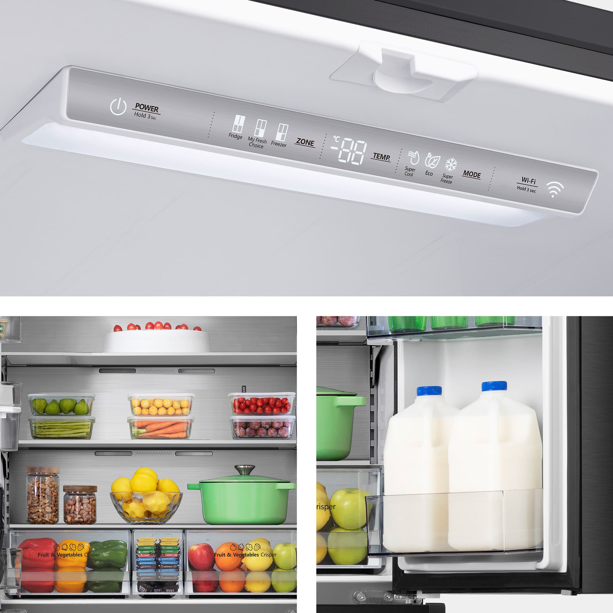 Hisense - RF749N4SWFE – Frigorífico Americano Cajón Frances De Libre Instalación, Clase E, Capacidad 579L, Color Inox