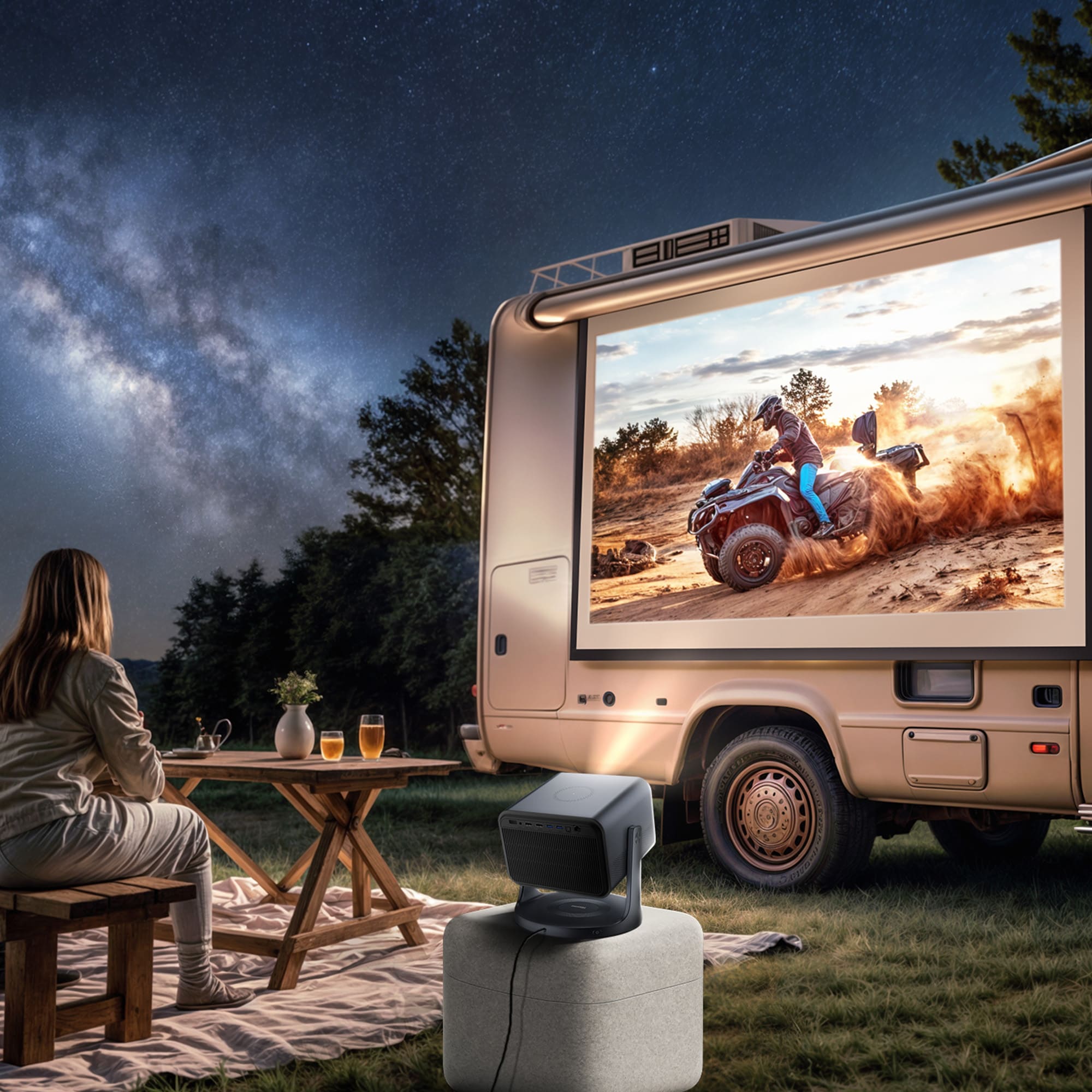 Hisense - Hisense C3 – Proyector Láser TriChroma UHD 4K Proyección Hasta 300″