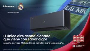 Promoción Aire Acondicionado Hisense con hasta 1 año de cerveza Mahou banner promoción