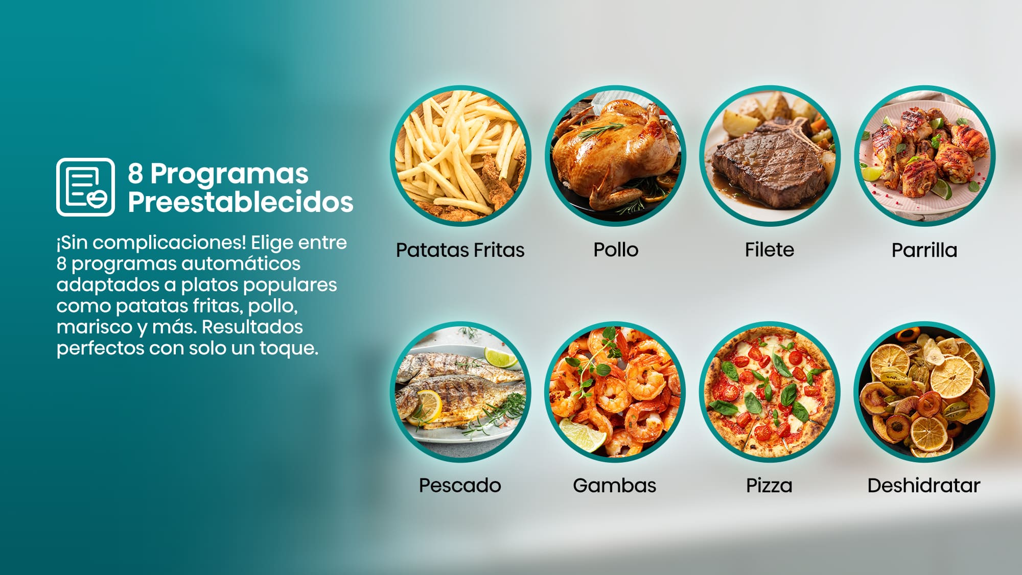 3-1- 8 pre-set programmes