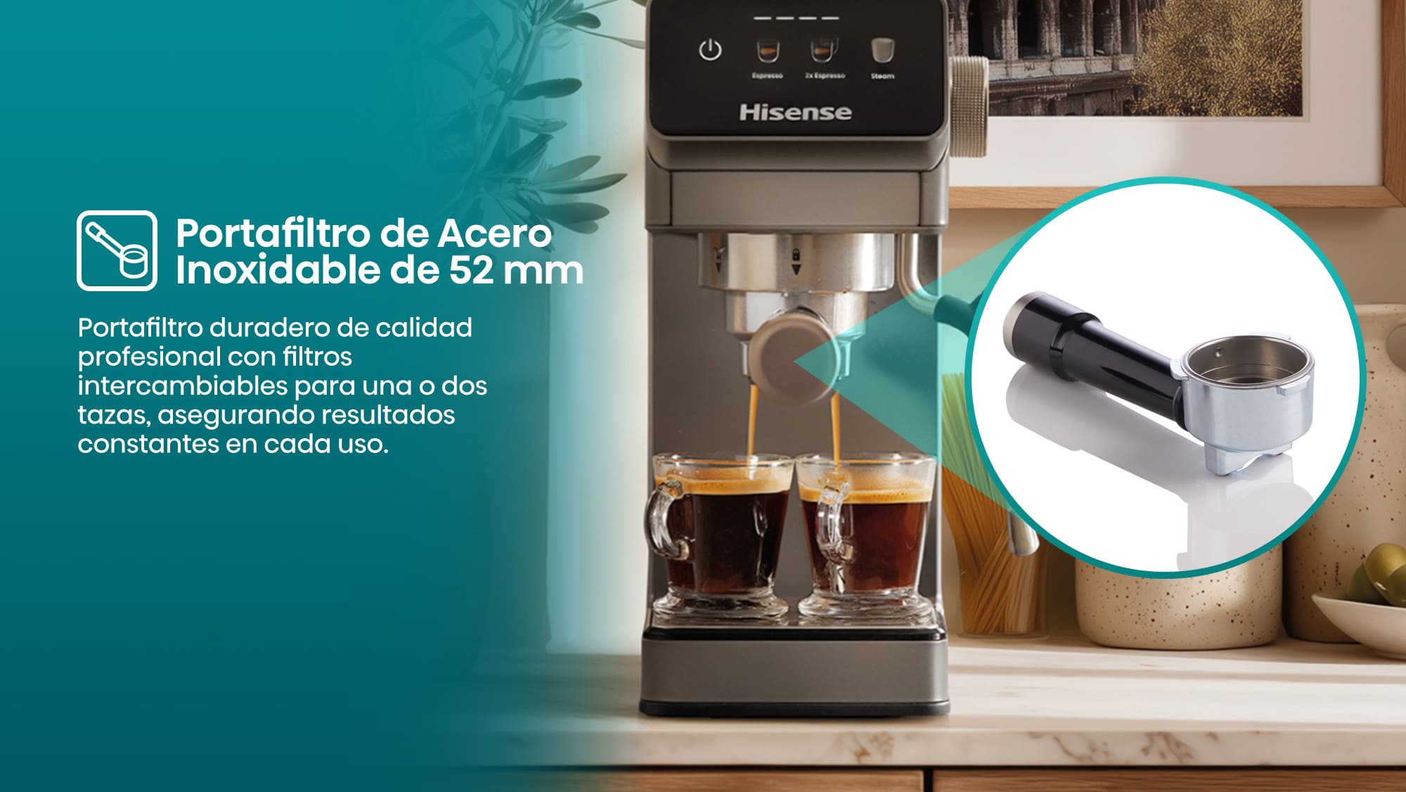 5-2-52 mm Stainless-Steel Portafilter