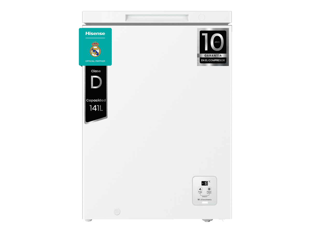 FT145N1AWDL - Arcón Congelador, Clase D, Capacidad 141L, Color Blanco