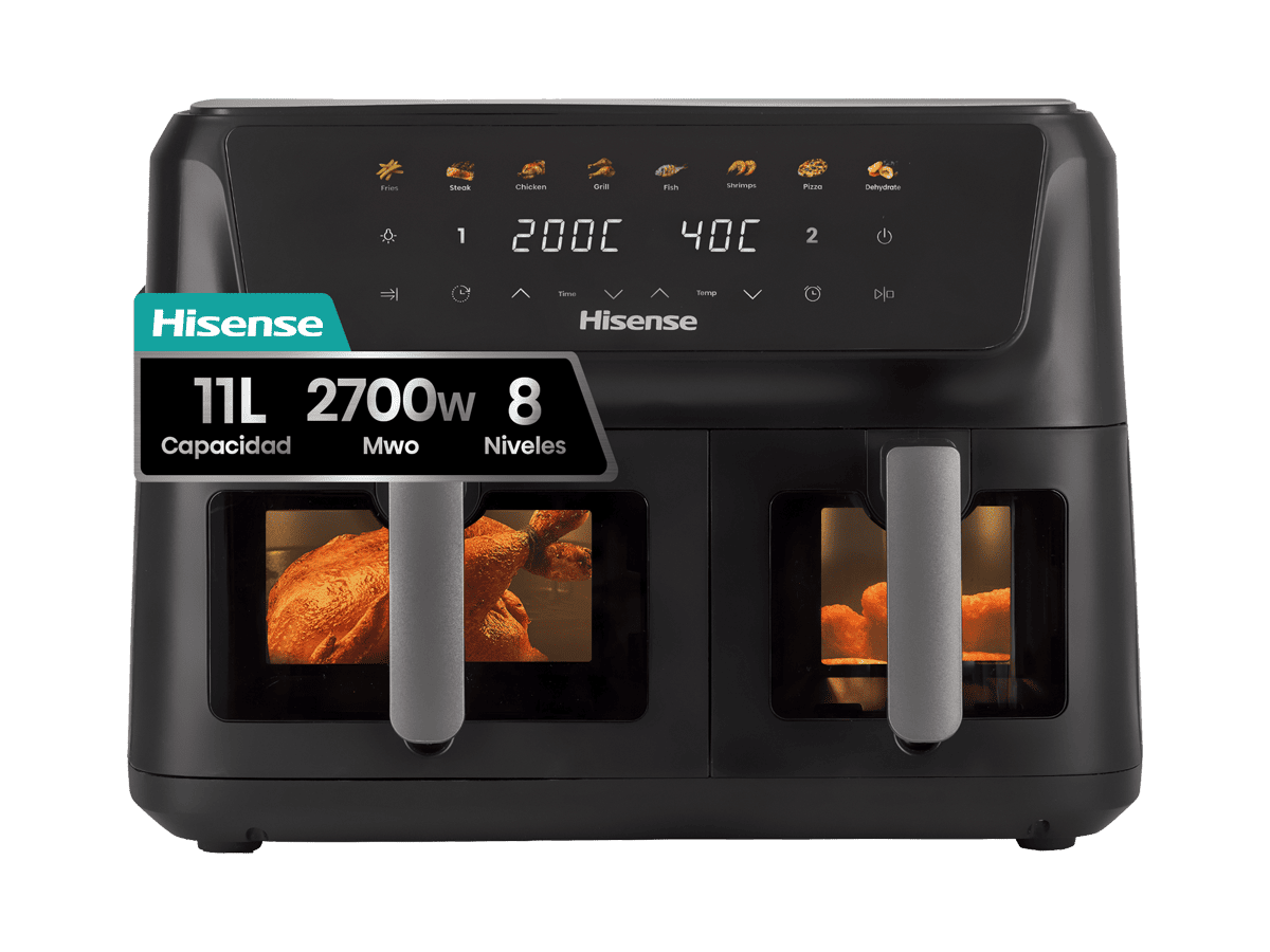 Hisense - Hisense HAF2700DCD Freidora de Aire Doble Cesta 11 L, , 